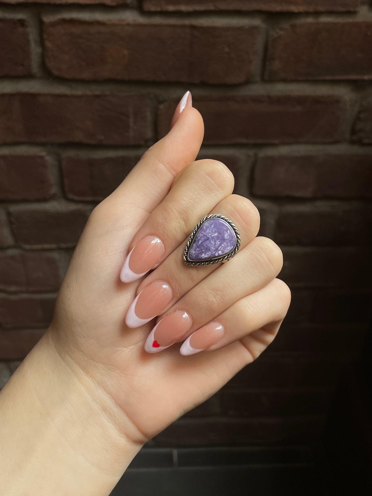 Charoite Ring Size 9 | 925 Sterling Silver E773