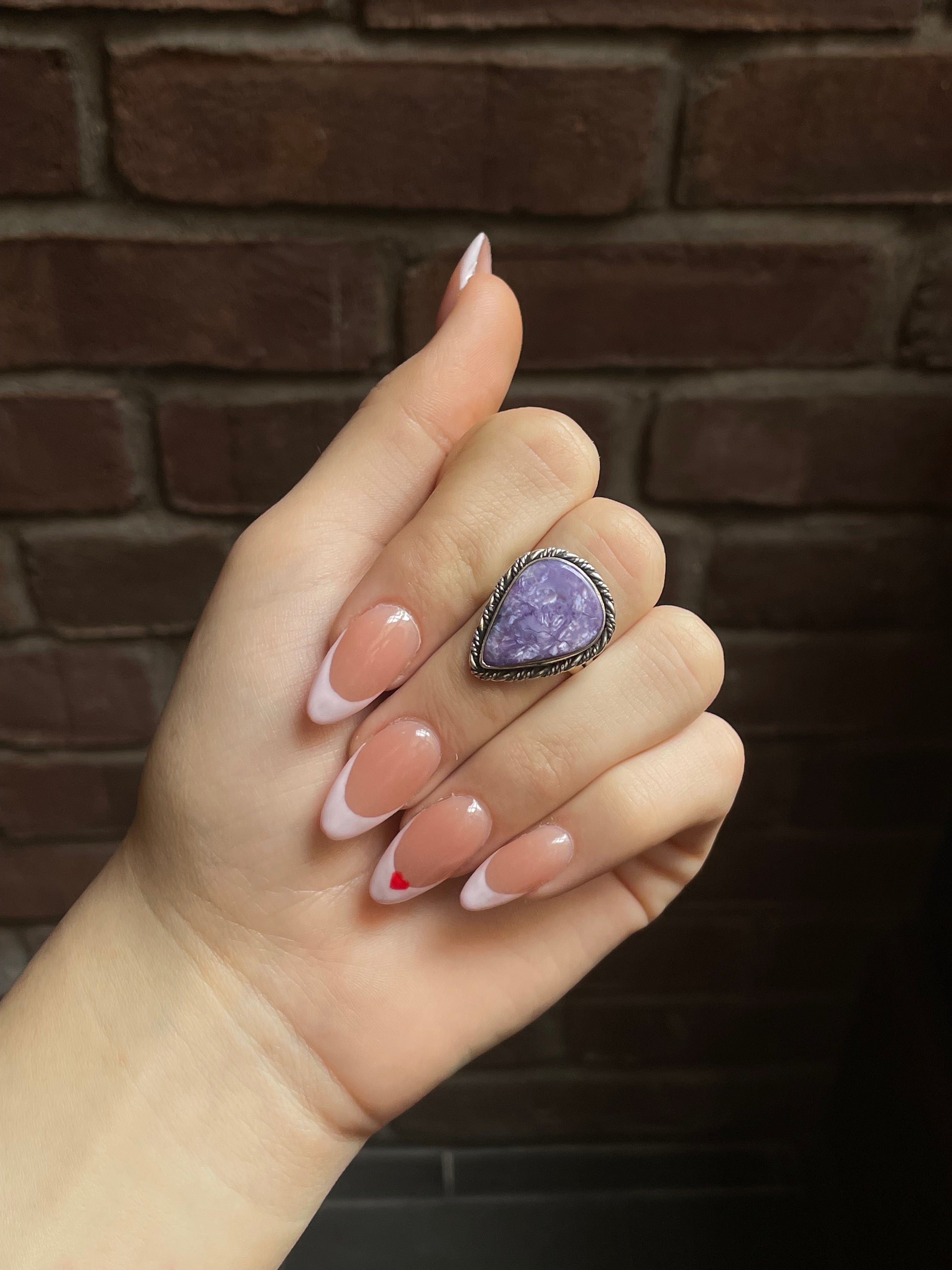 Charoite Ring Size 9 | 925 Sterling Silver E773
