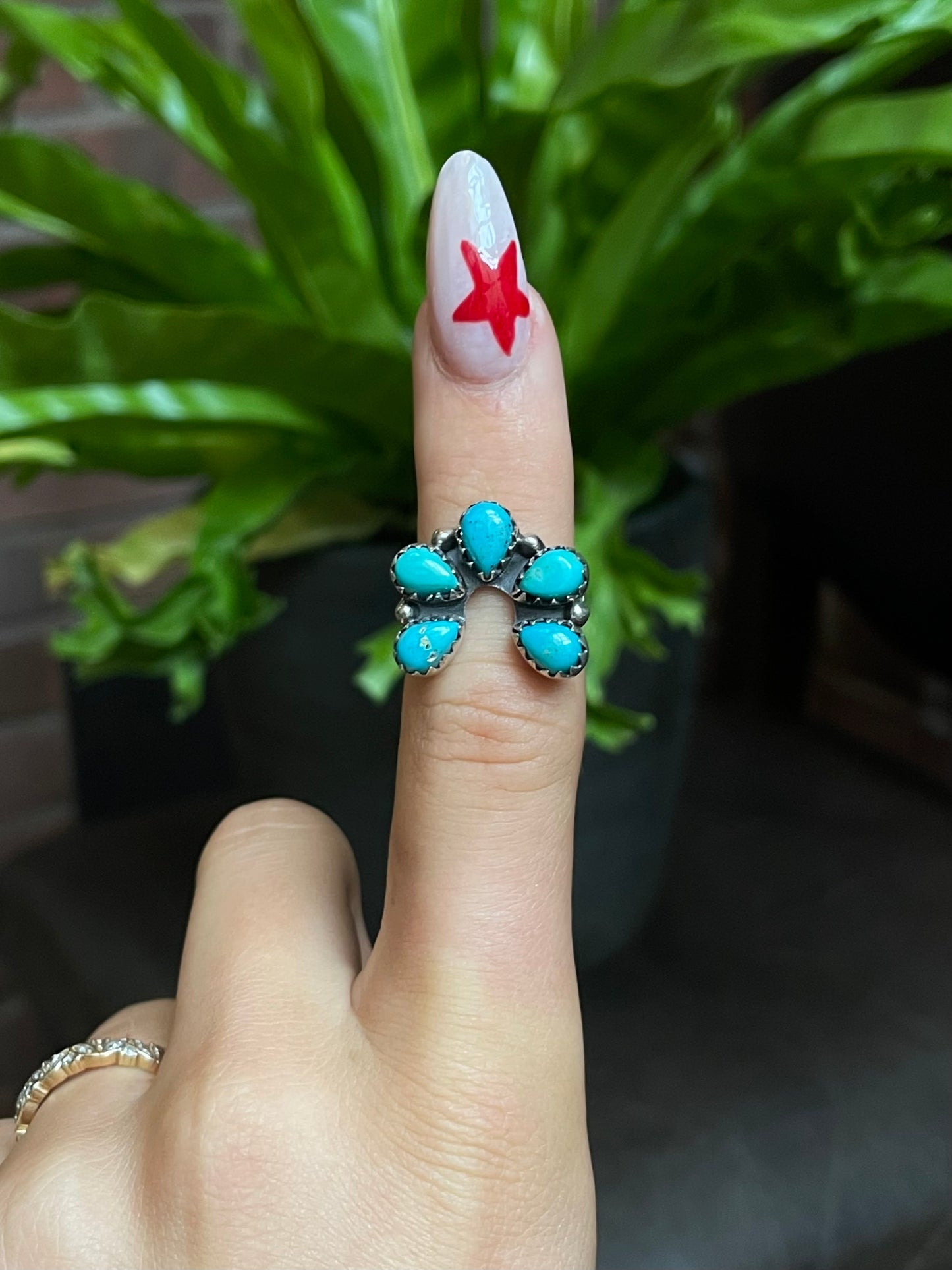 Kingman Turquoise Naja Ring Size 6.25 | 925 Sterling Silver G489