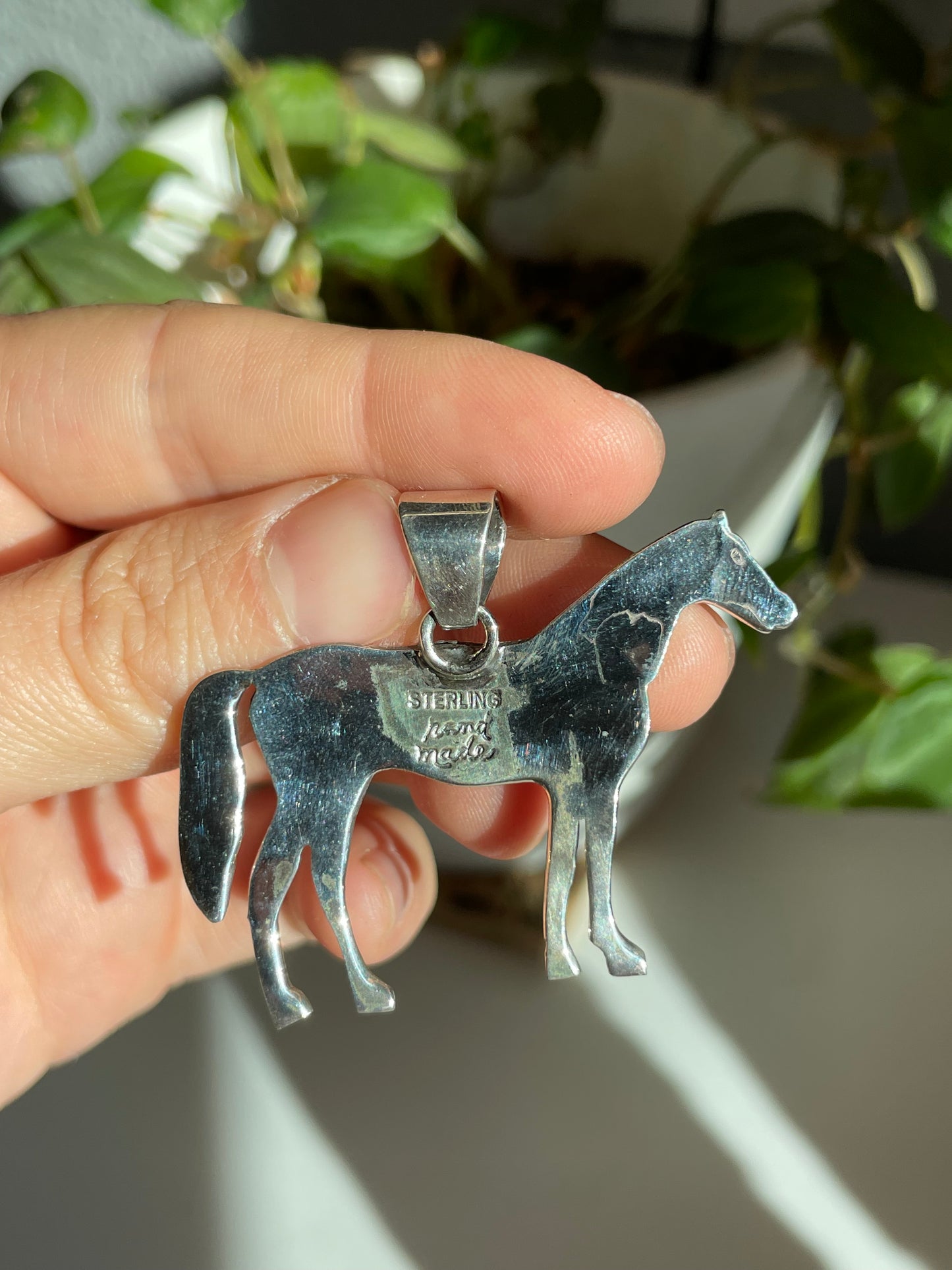 Turquoise Horse Pendant | Sterling Silver 925 B791