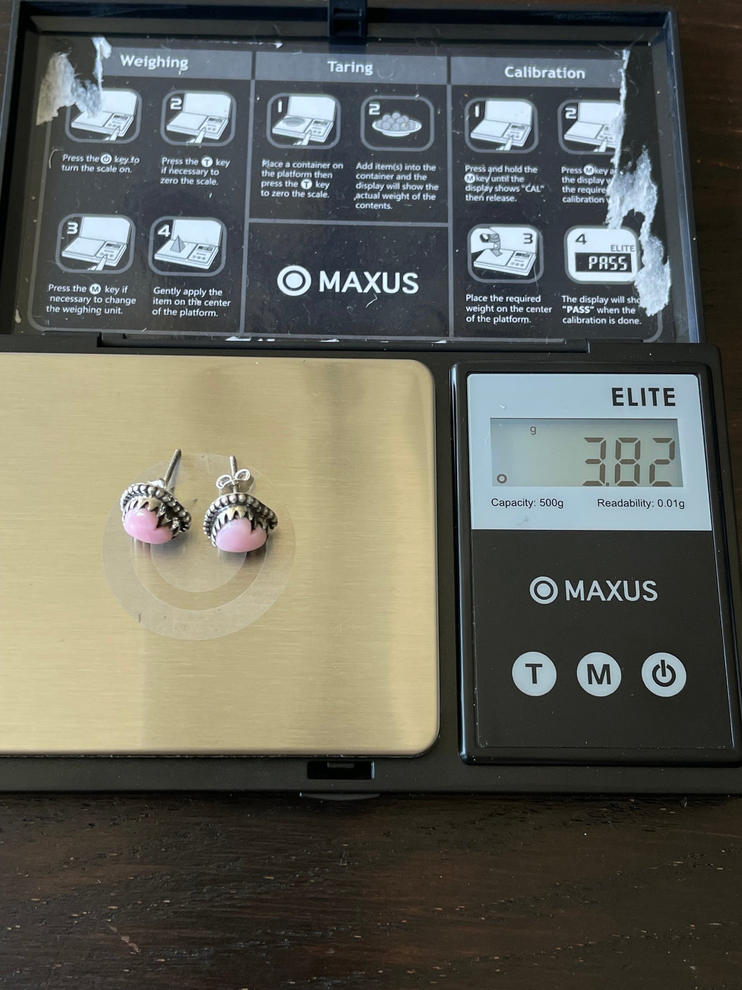 Pink Conch Heart Stud Earrings | 925 Sterling Silver E790