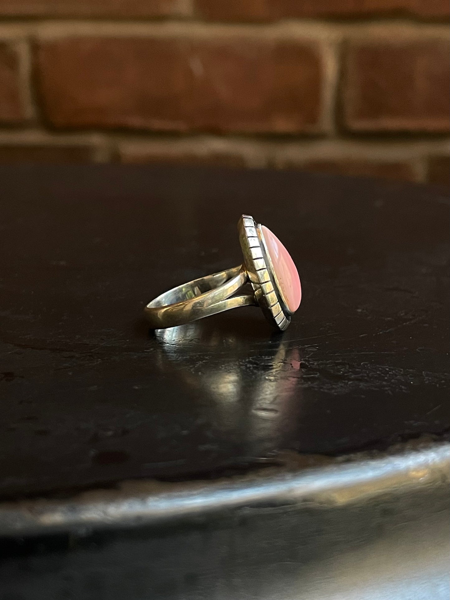Pink Conch Ring Size 7 | 925 Sterling Silver G111