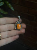 Spiny Oyster Feather Pendant | 925 Sterling Silver C914