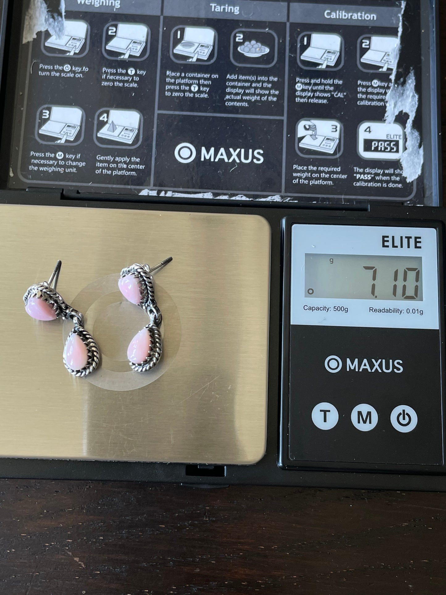 Pink Conch Heart Stud Earrings | 925 Sterling Silver E799