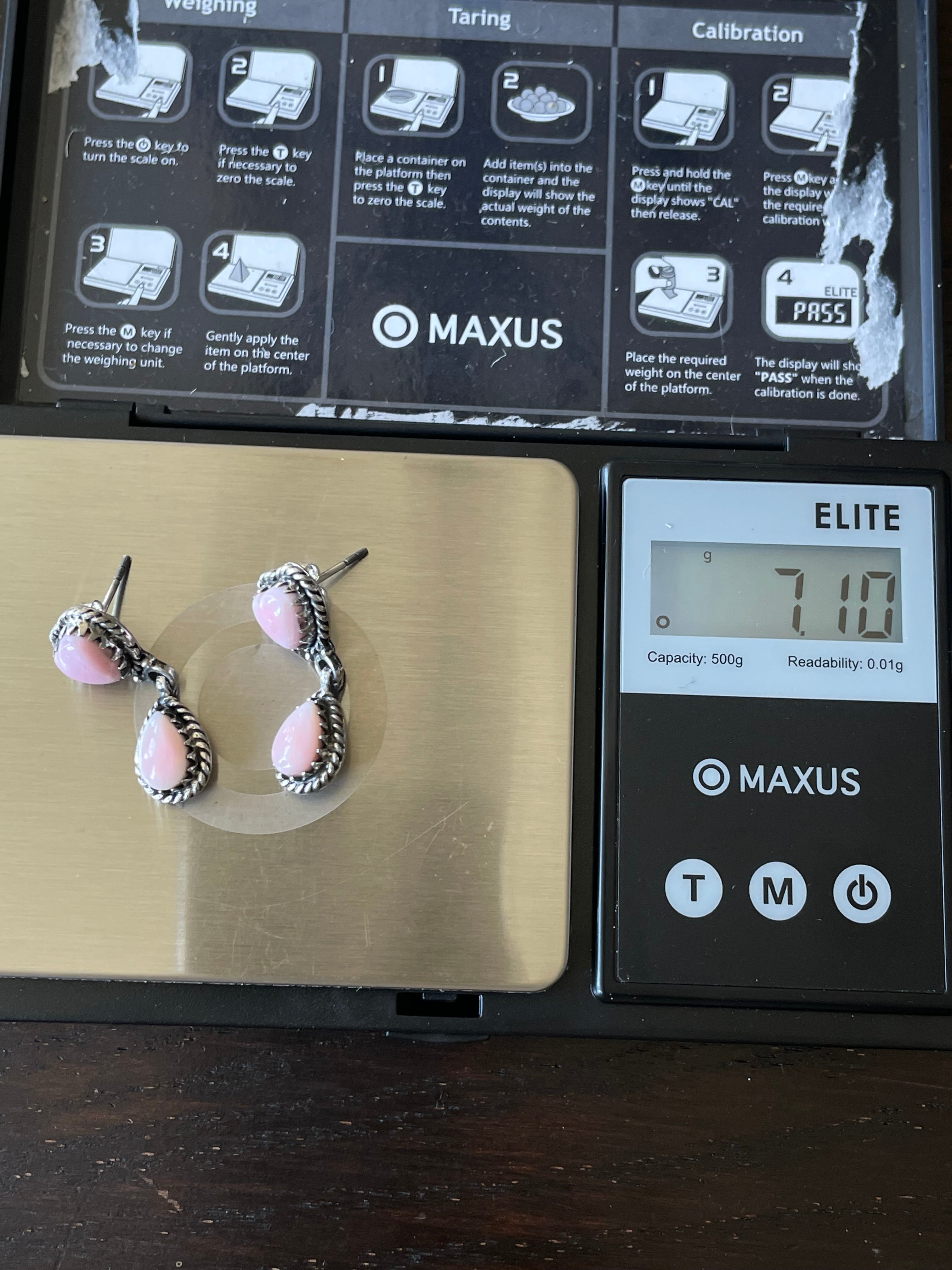 Pink Conch Heart Stud Earrings | 925 Sterling Silver E799