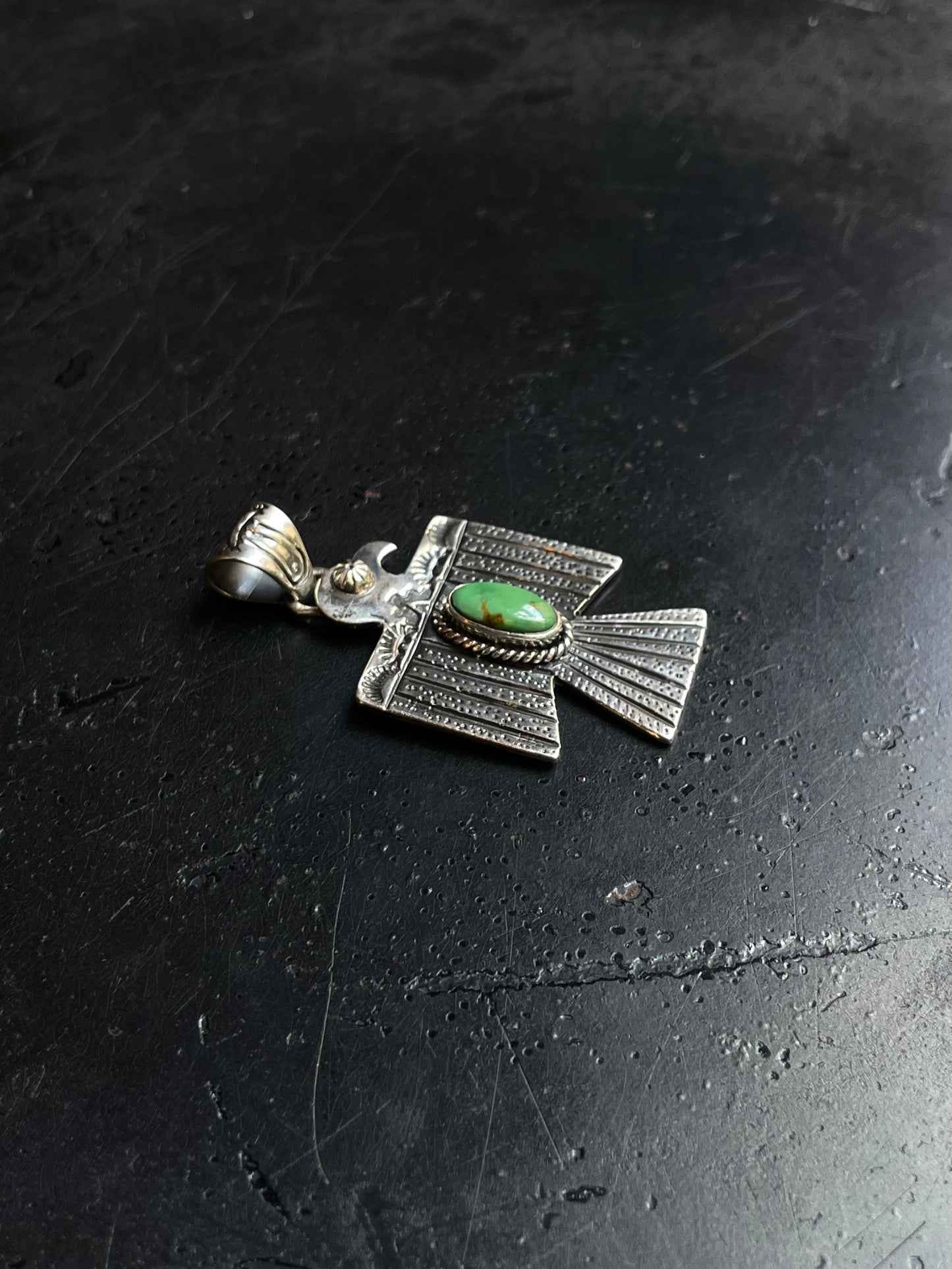 Turquoise Thunderbird Pendant | 925 Sterling Silver E241