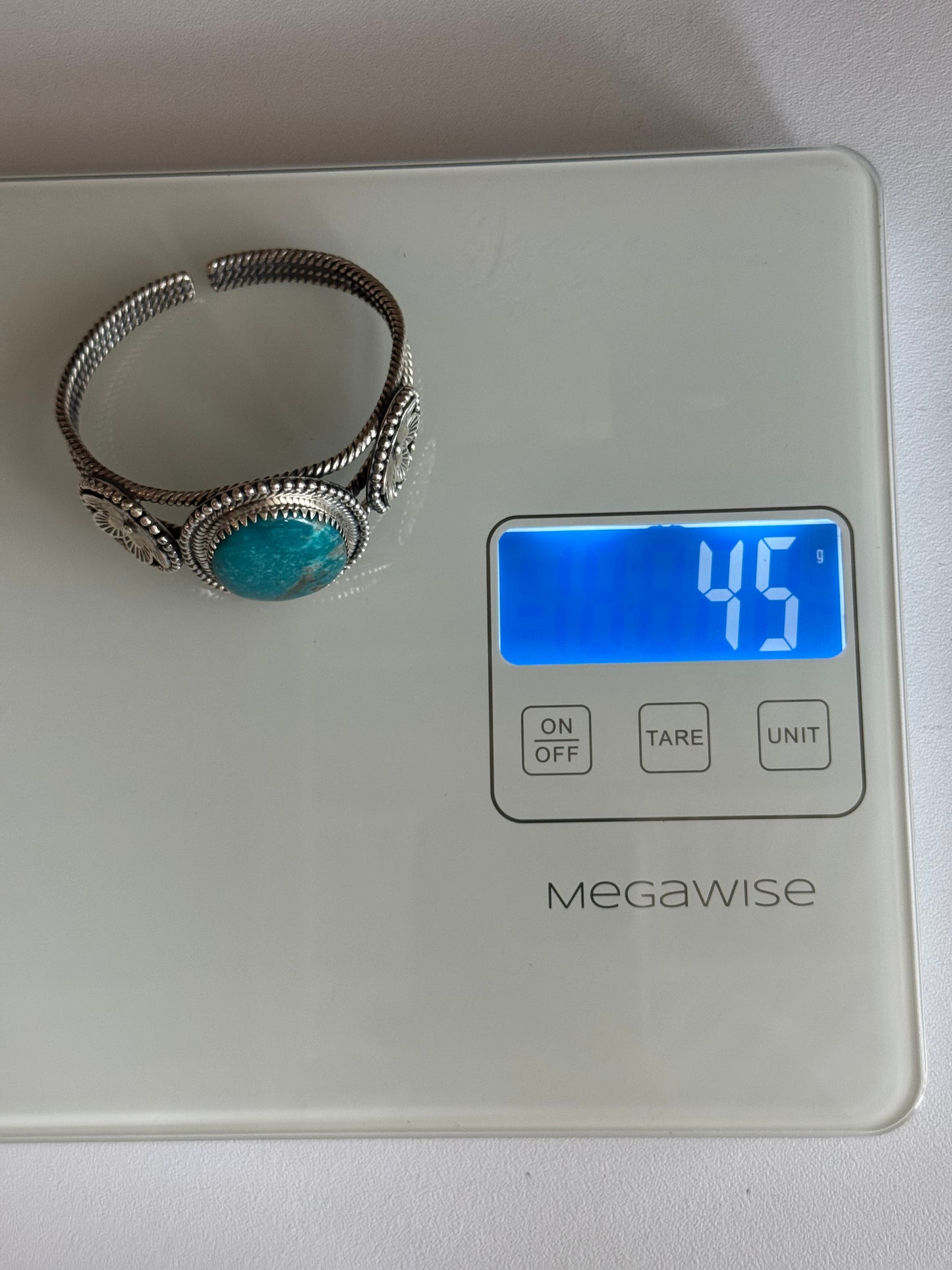 Turquoise Oval Cuff | Sterling Silver | A847