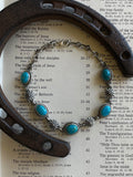 Turquoise Link Bracelet | 925 Sterling Silver G730