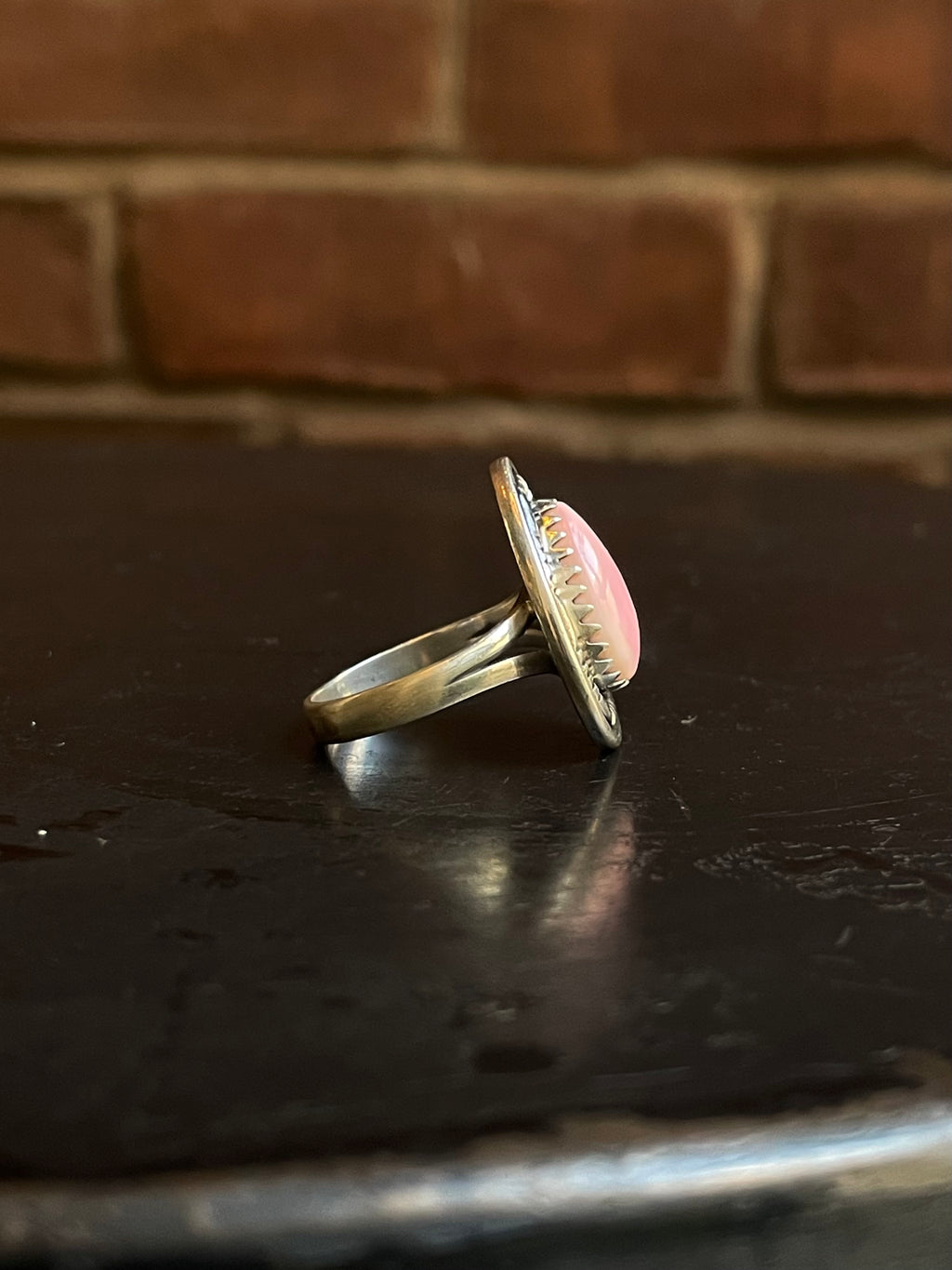 Pink Conch Ring Size 9 | 925 Sterling Silver G114