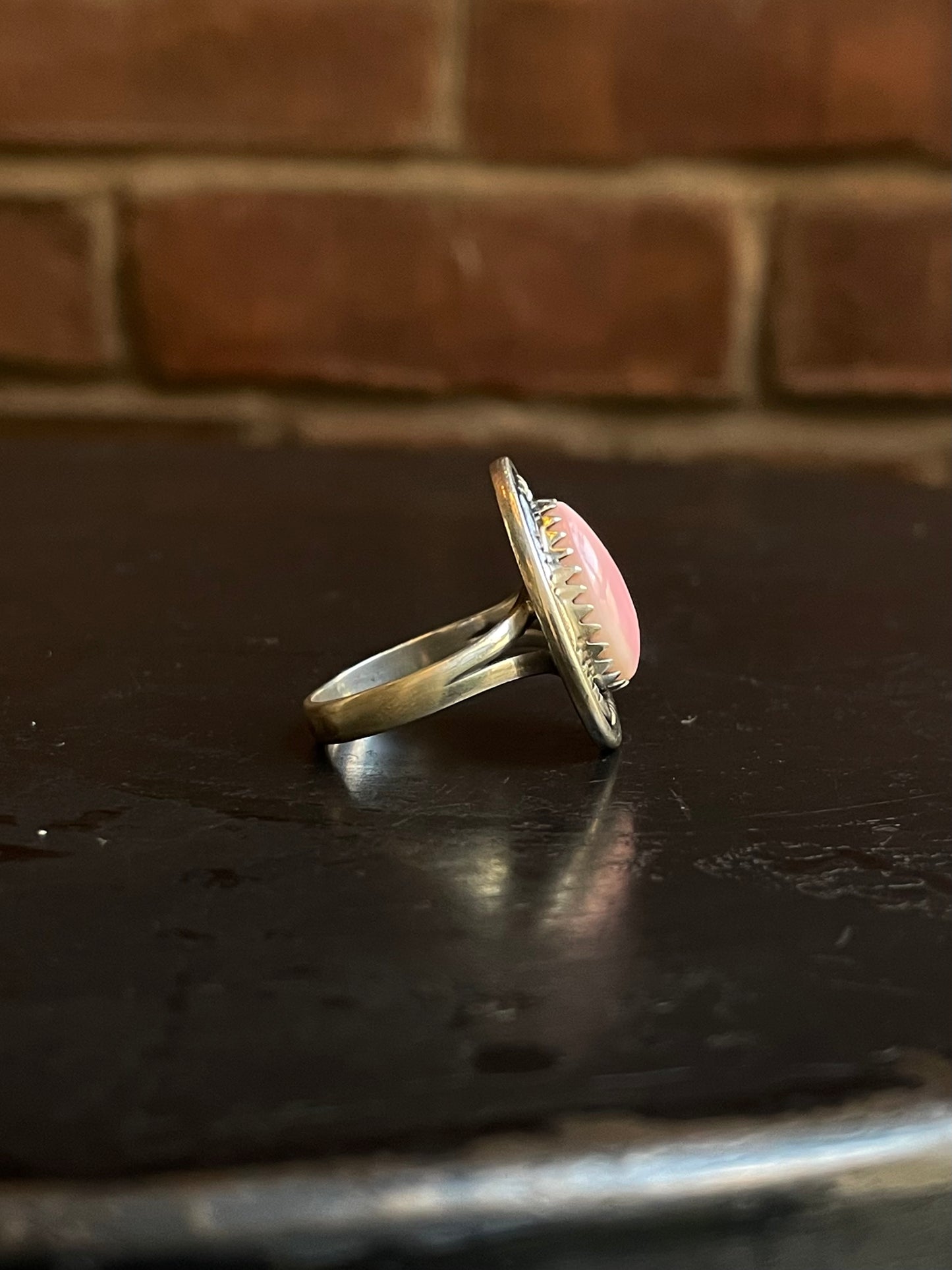 Pink Conch Ring Size 9 | 925 Sterling Silver G114