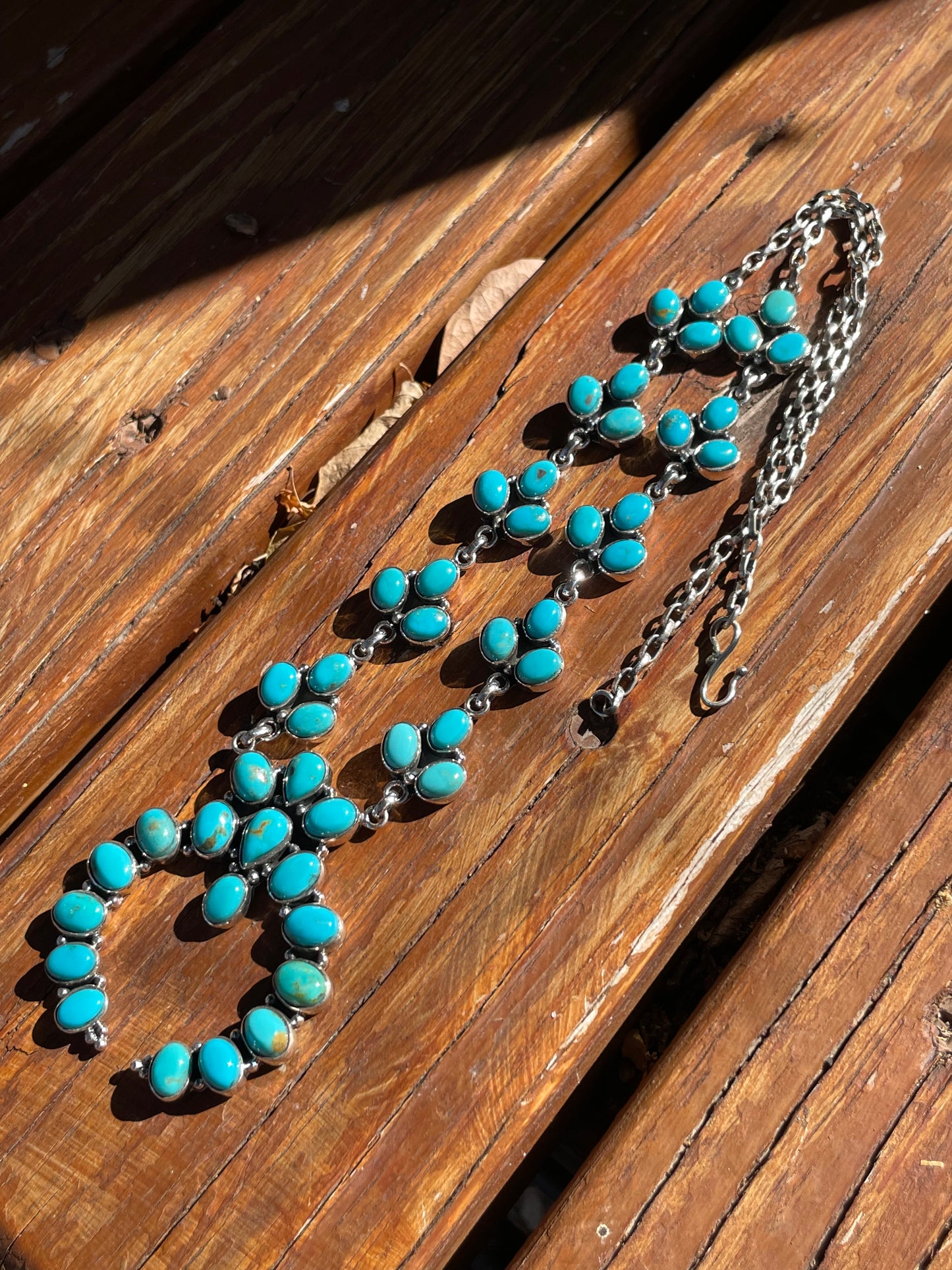 Kingman Turquoise Naja Necklace | Sterling Silver 925 B878