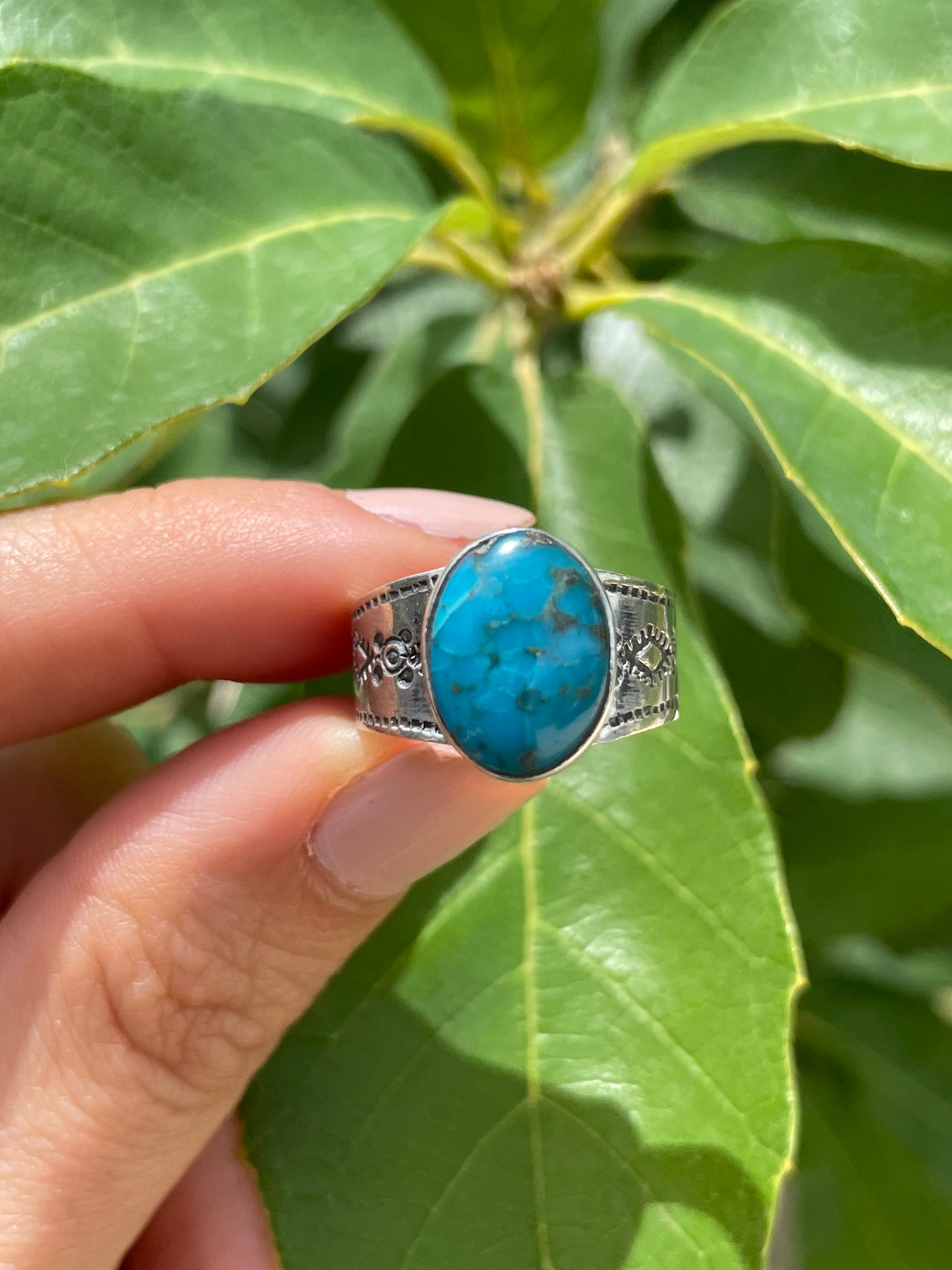 Kingman Turquoise Ring Size 6 | 925 Sterling Silver D174