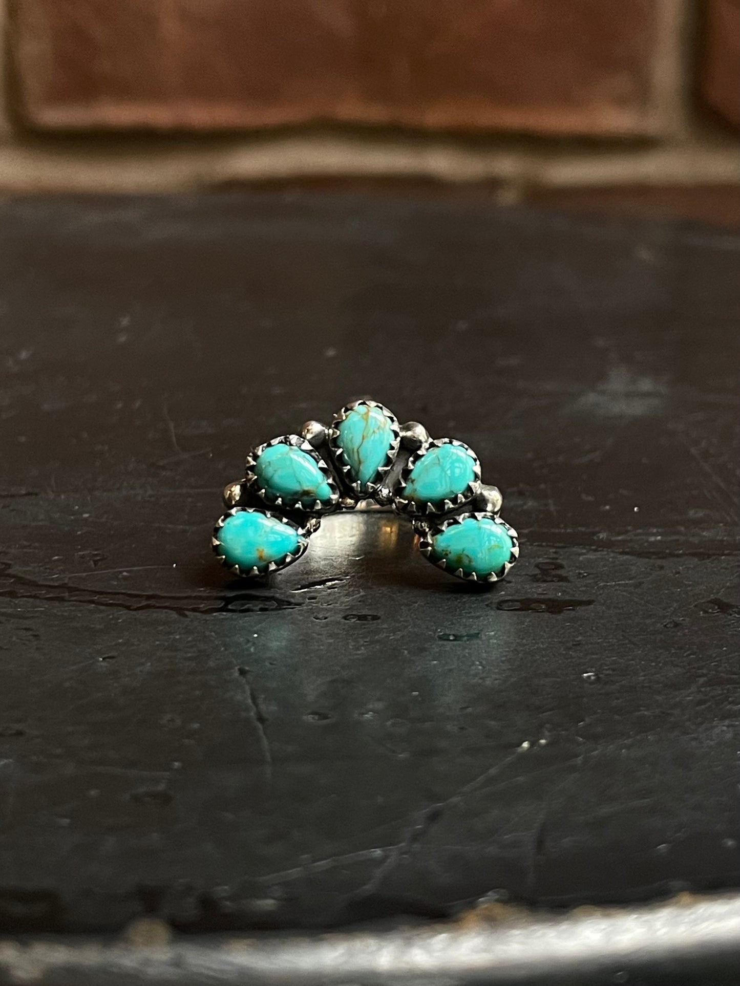 Kingman Turquoise Ring Size 7 | 925 Sterling Silver Southwest E129