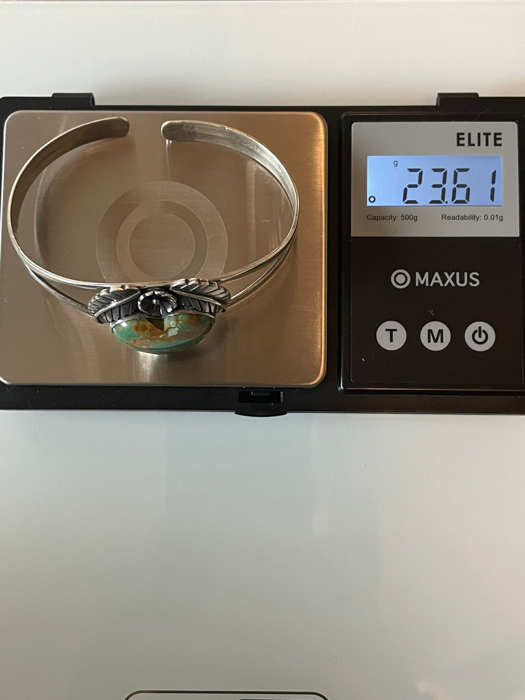 Turquoise Heart Cuff Bracelet | 925 Sterling Silver G319