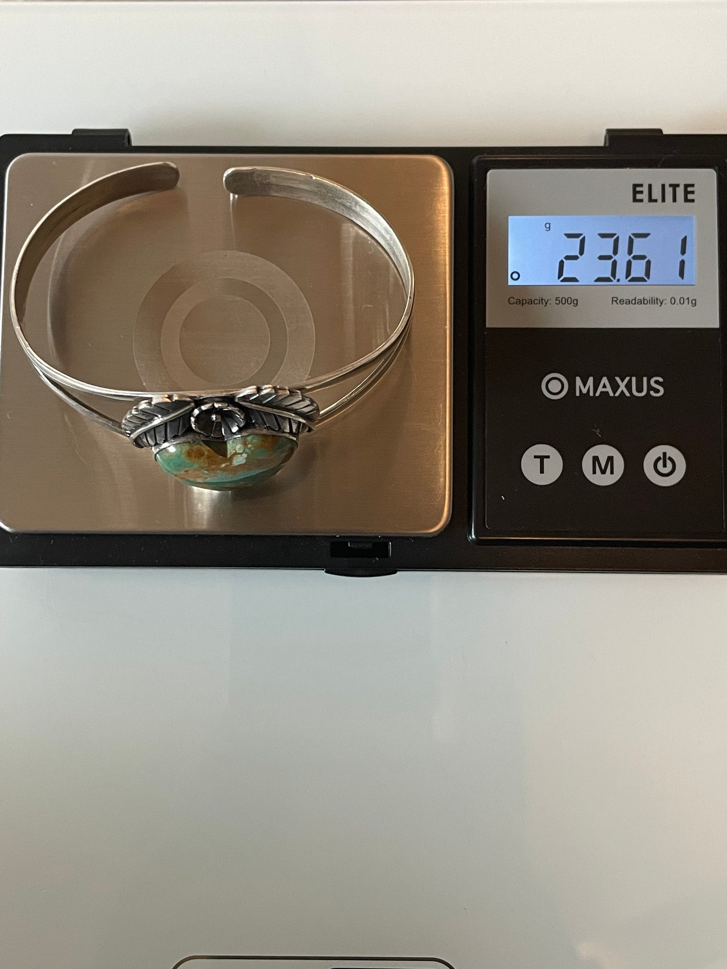 Turquoise Heart Cuff Bracelet | 925 Sterling Silver G319