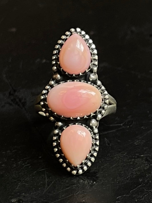 Pink Conch Ring Size 7 | 925 Sterling Silver G170