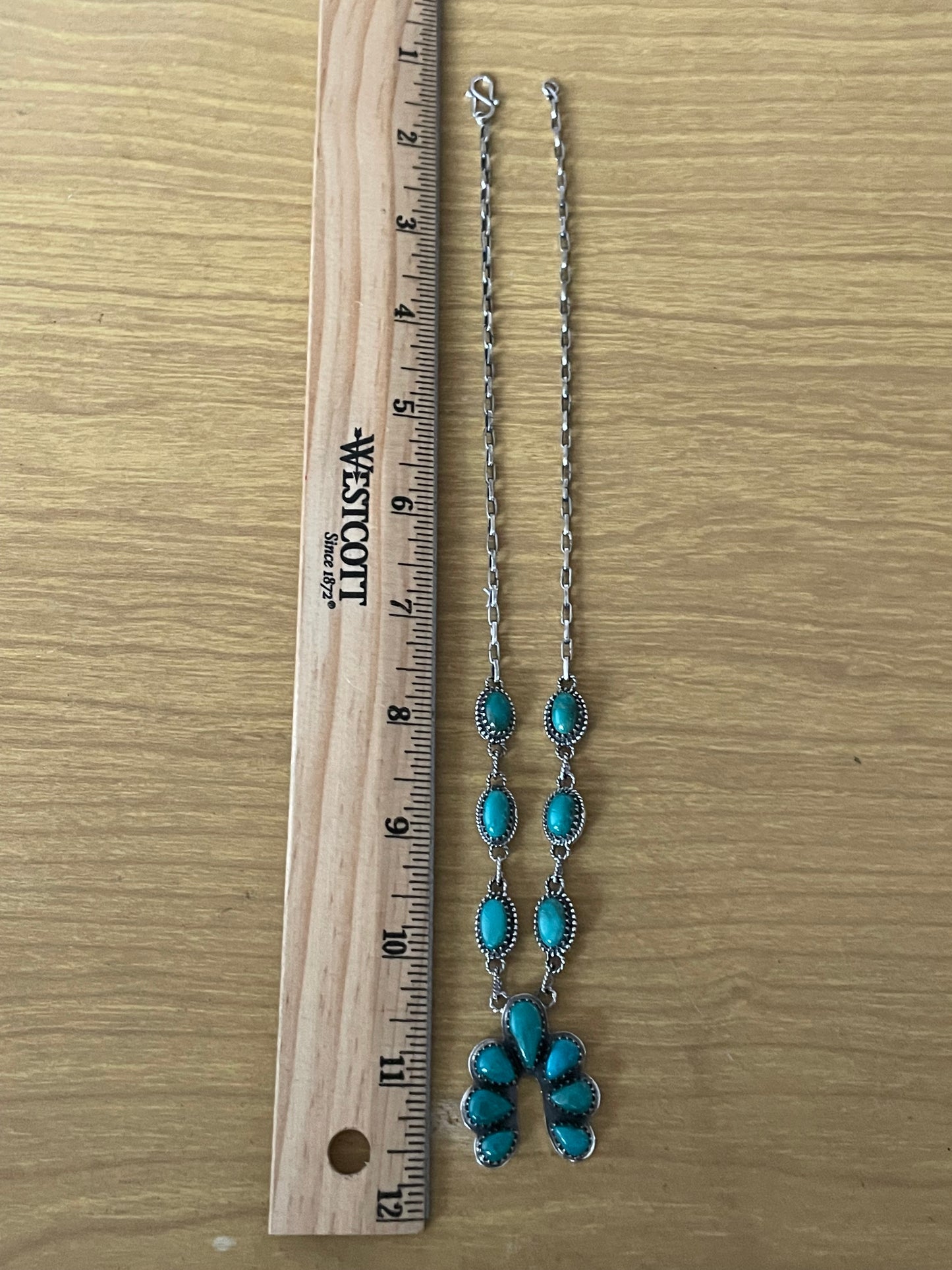Kingman Turquoise Naja Necklace | 925 Sterling Silver E628