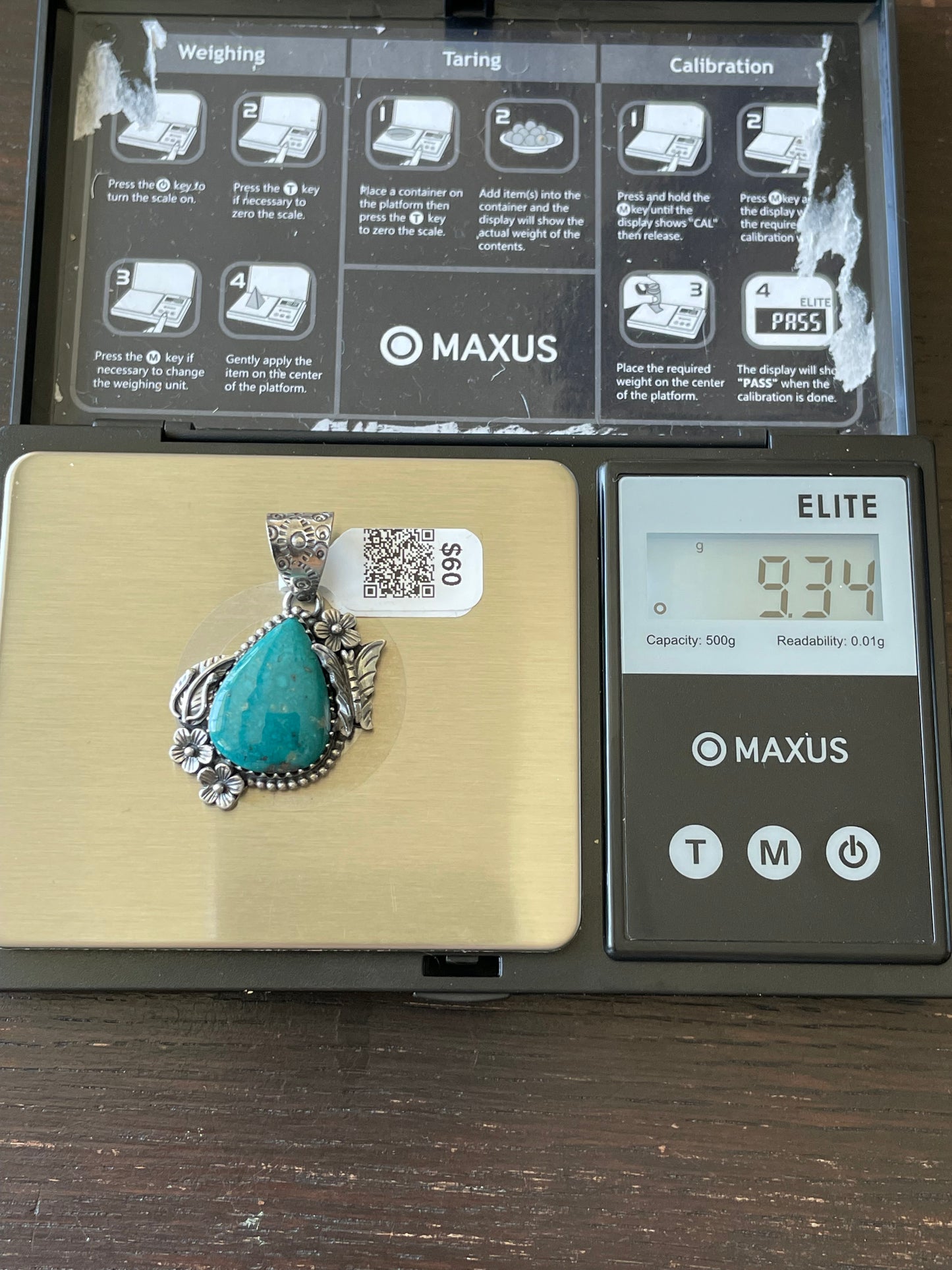 Leaf Butterfly Pendant in Kingman Turquoise | Sterling Silver | A558