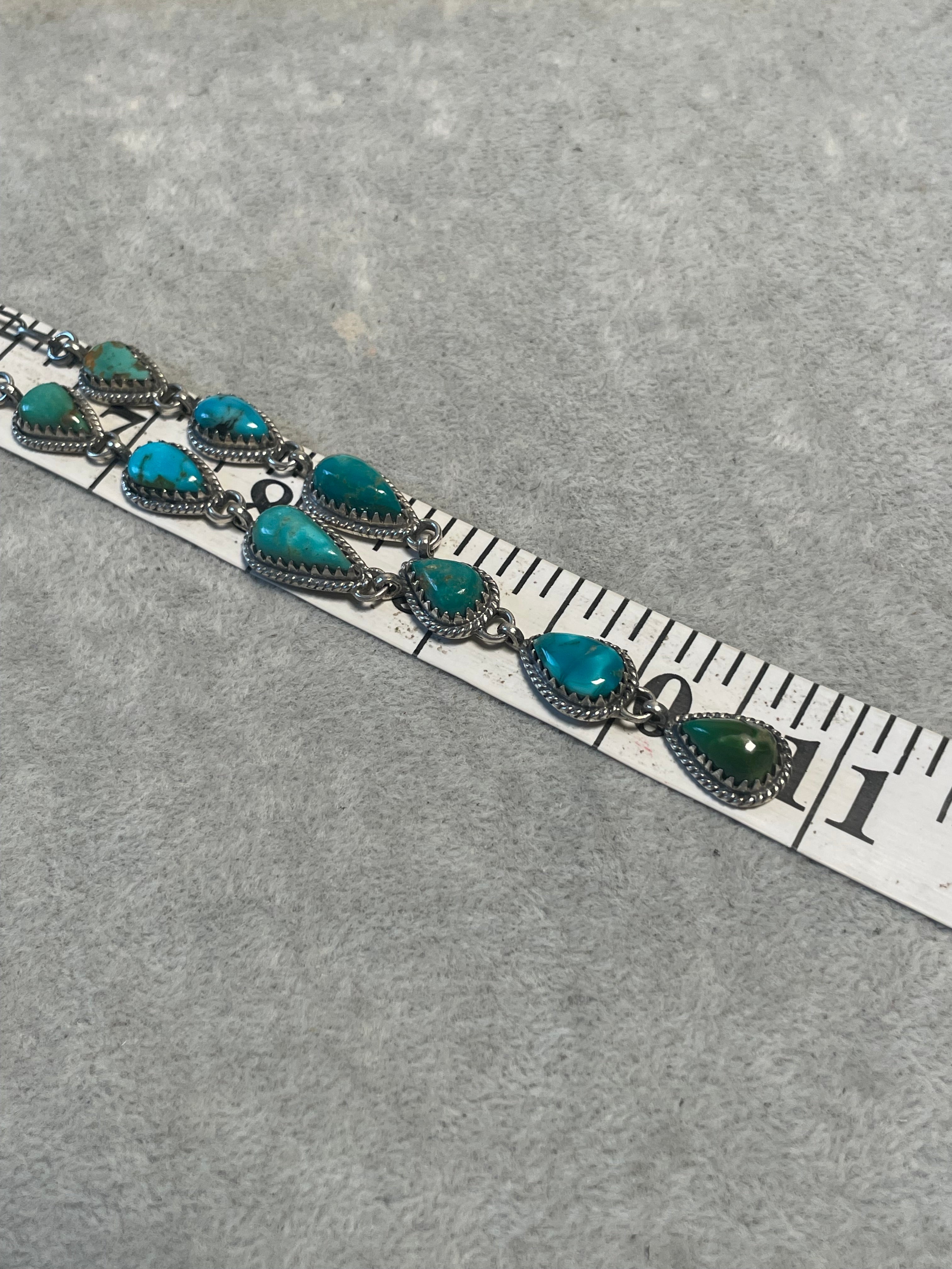 Kingman Turquoise Lariat Necklace | 925 Sterling Silver D225
