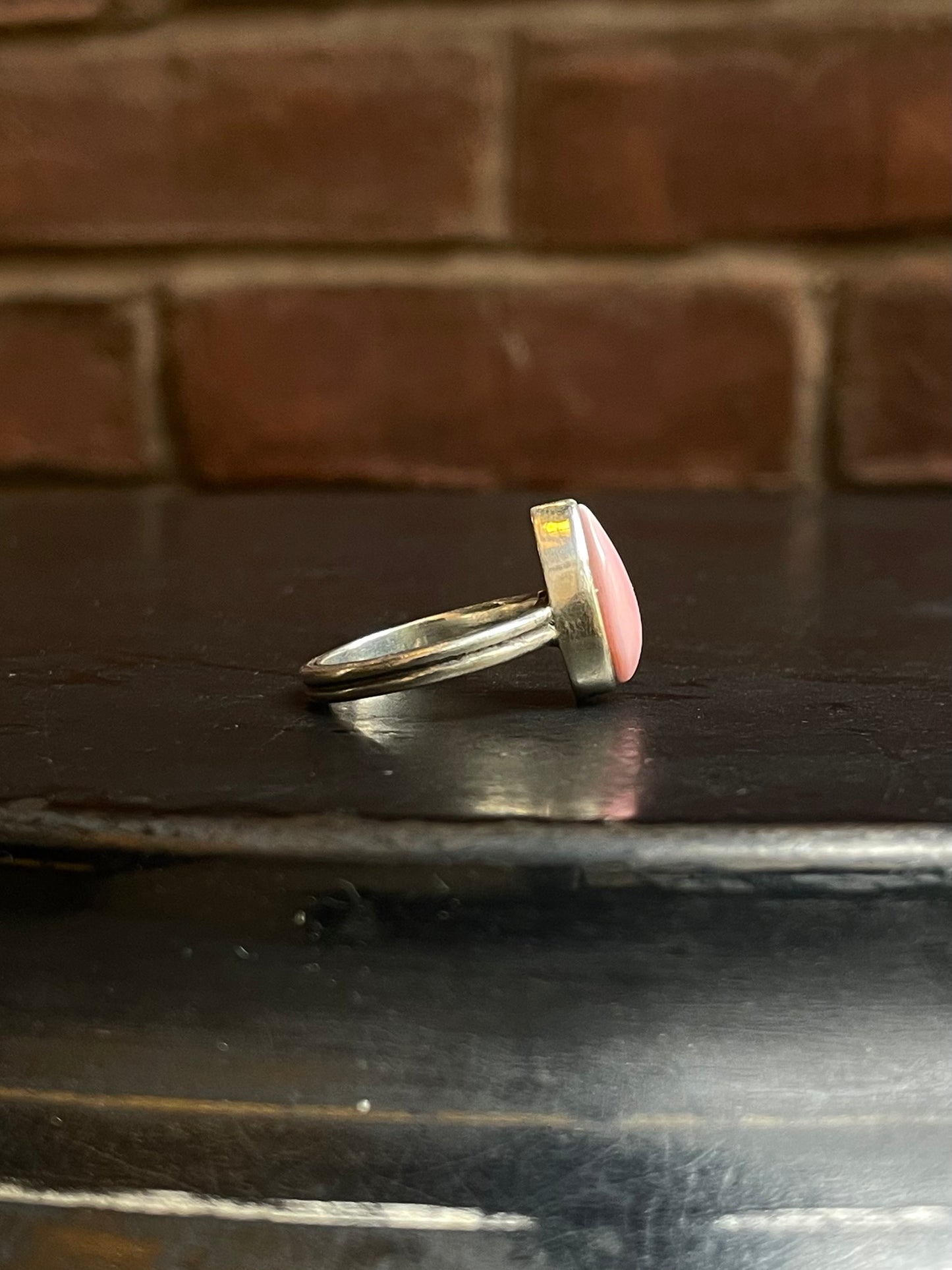 Pink Conch Ring Size 8 | 925 Sterling Silver G119