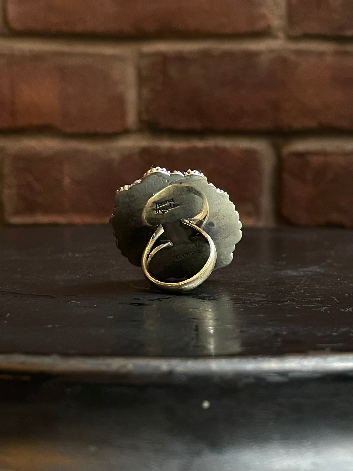 Spiny Oyster & Black Onyx Ring Size 7 | 925 Sterling Silver G237