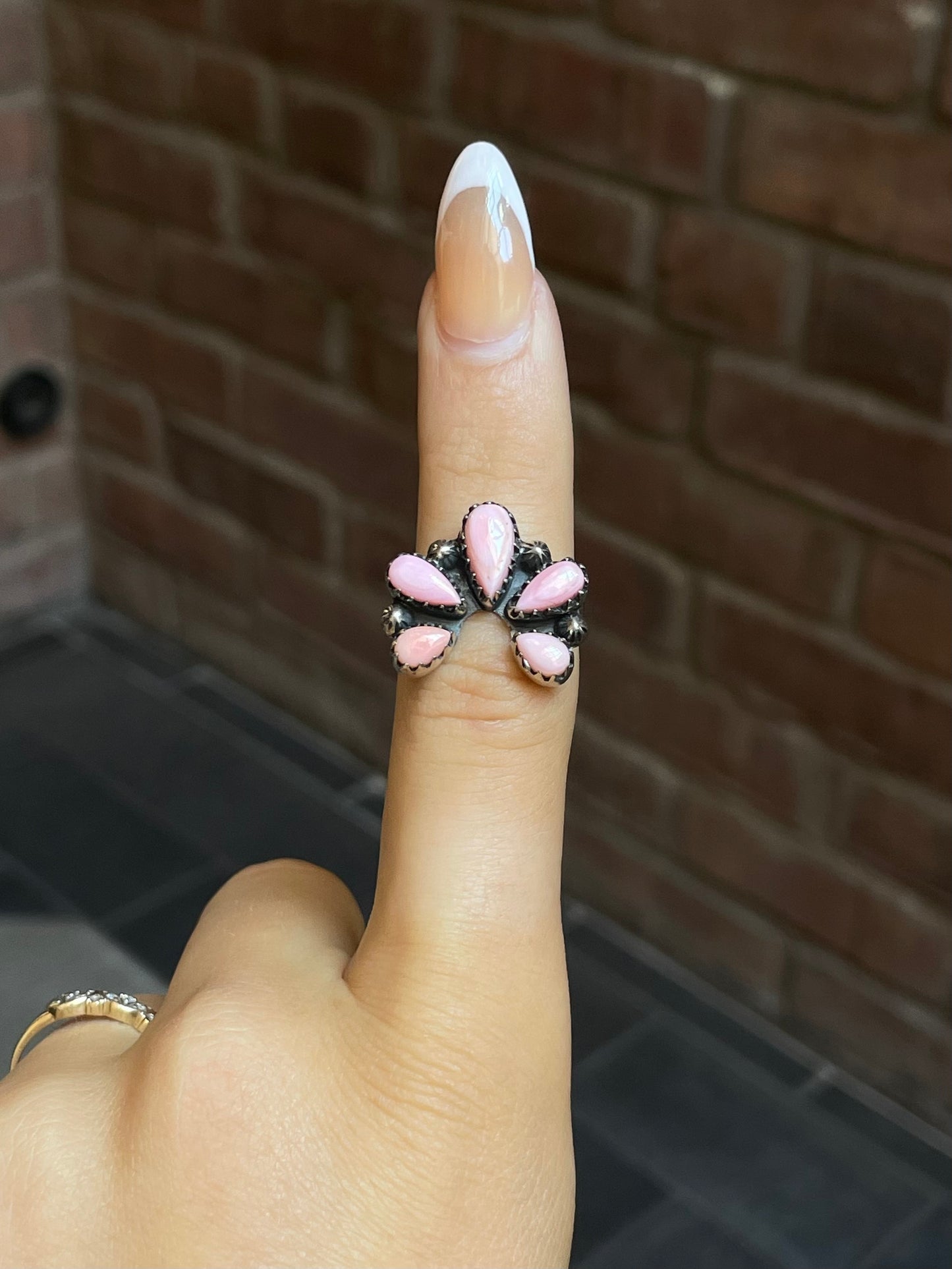 Pink Conch Naja Ring Size 7| Sterling Silver E925