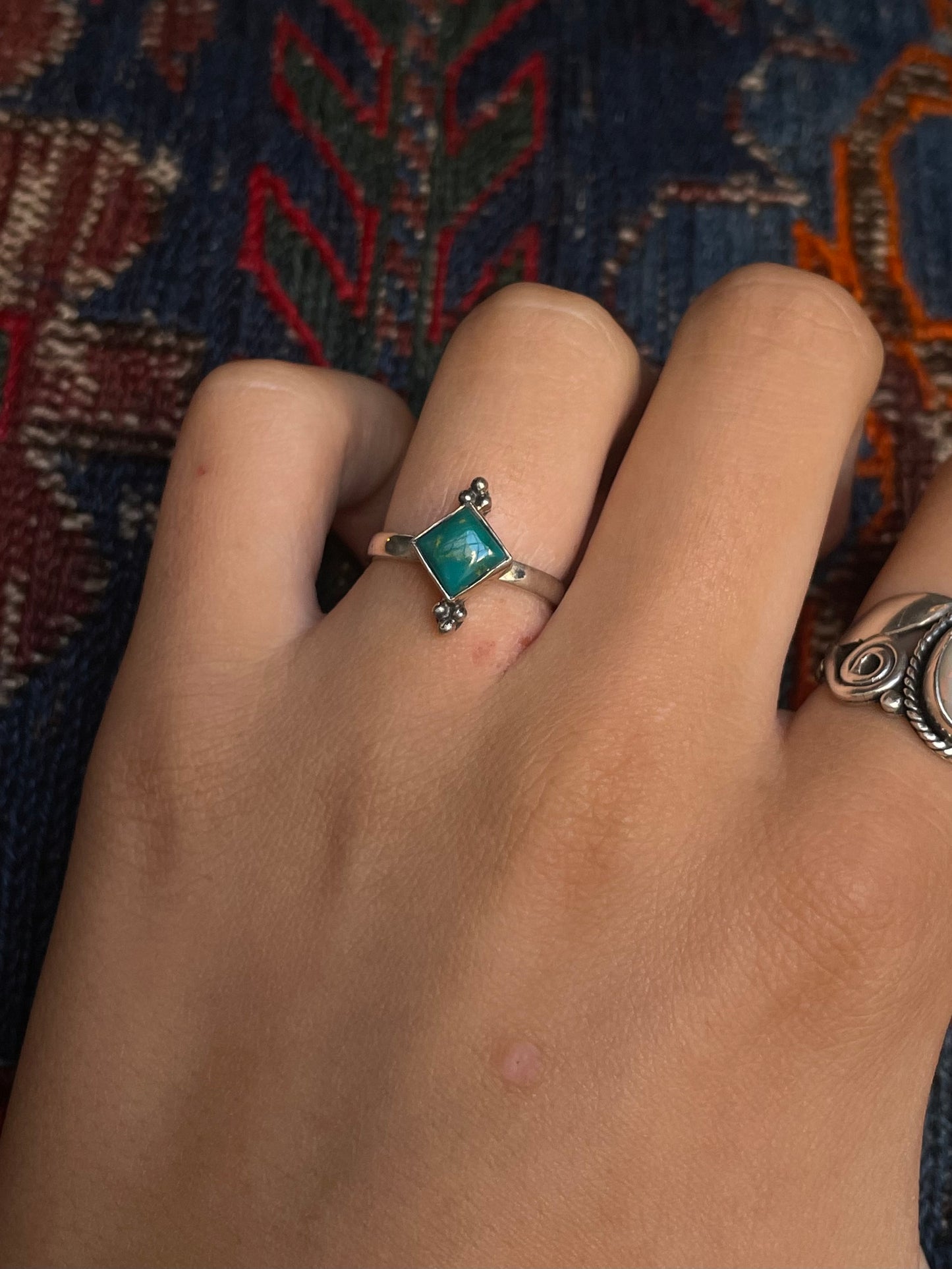 Kingman Turquoise Ring | Sterling Silver | Size 7 G374