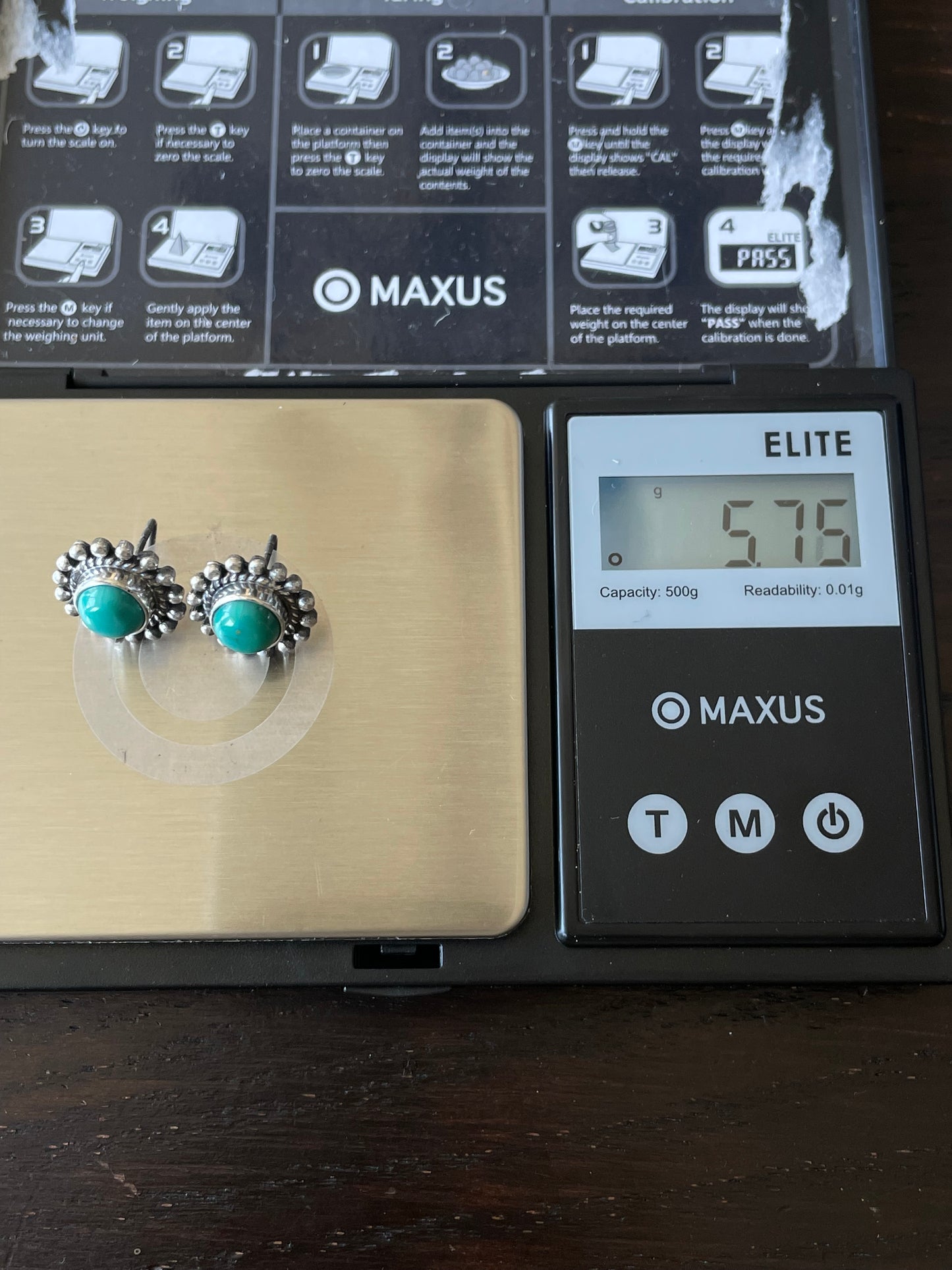Kingman Turquoise Stud Earrings | 925 Sterling Silver E820