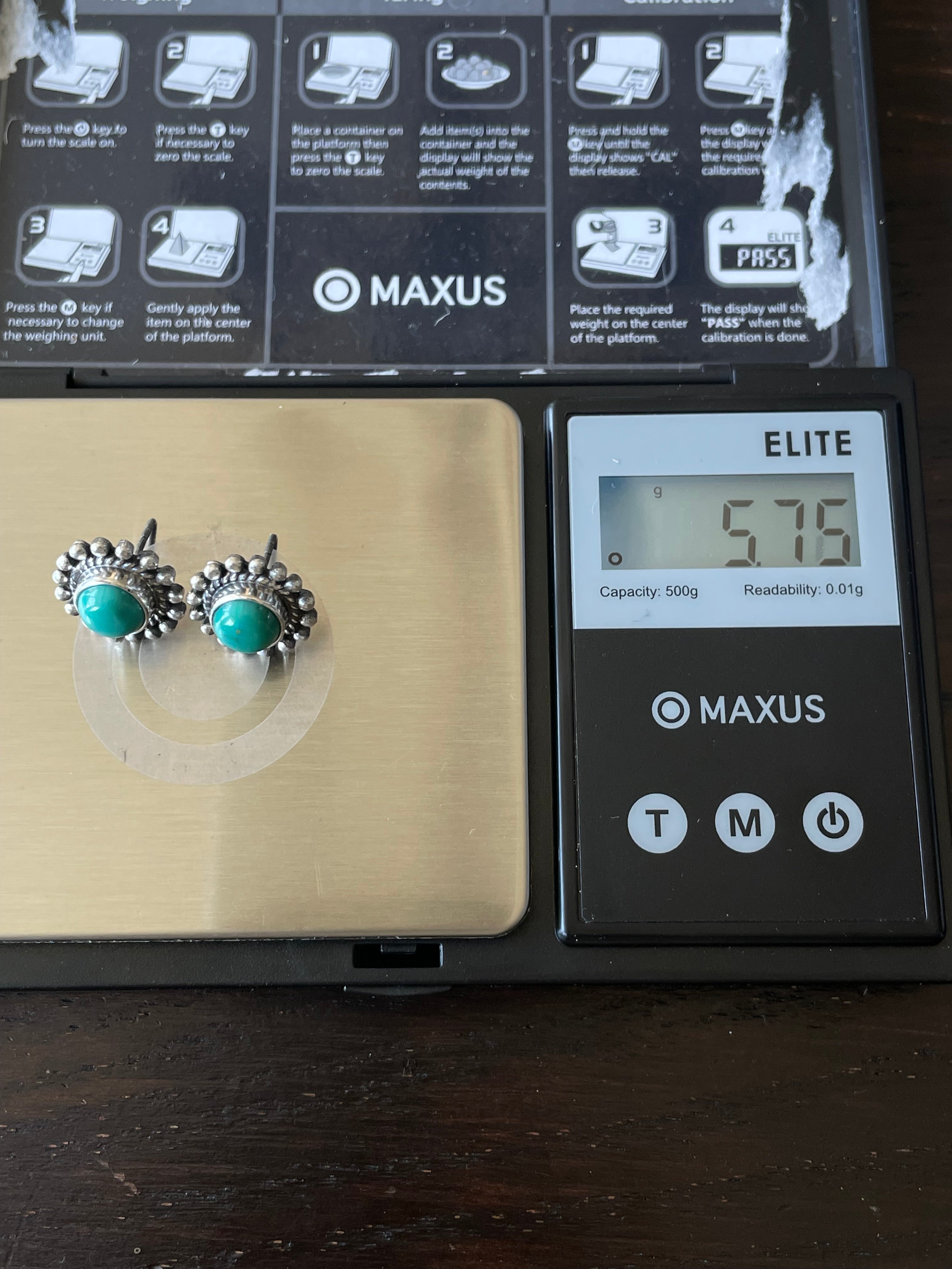 Kingman Turquoise Stud Earrings | 925 Sterling Silver E820