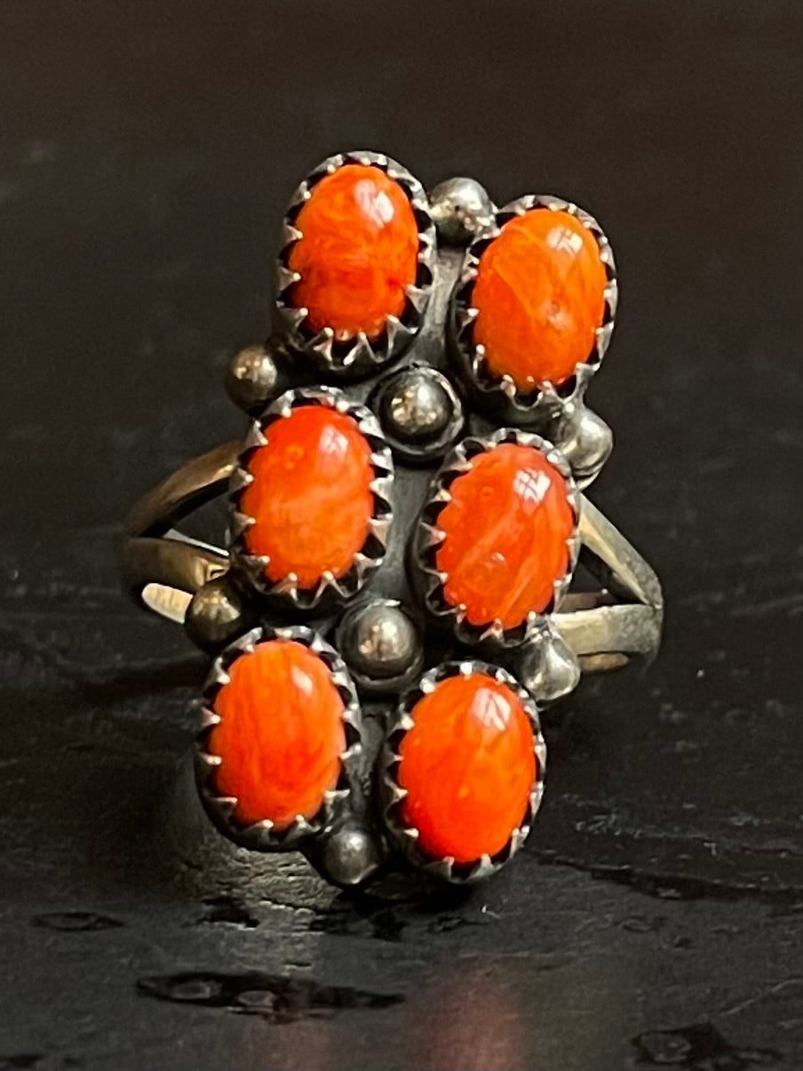 Spiny Oyster Row Ring Size 9 | 925 Sterling Silver G191