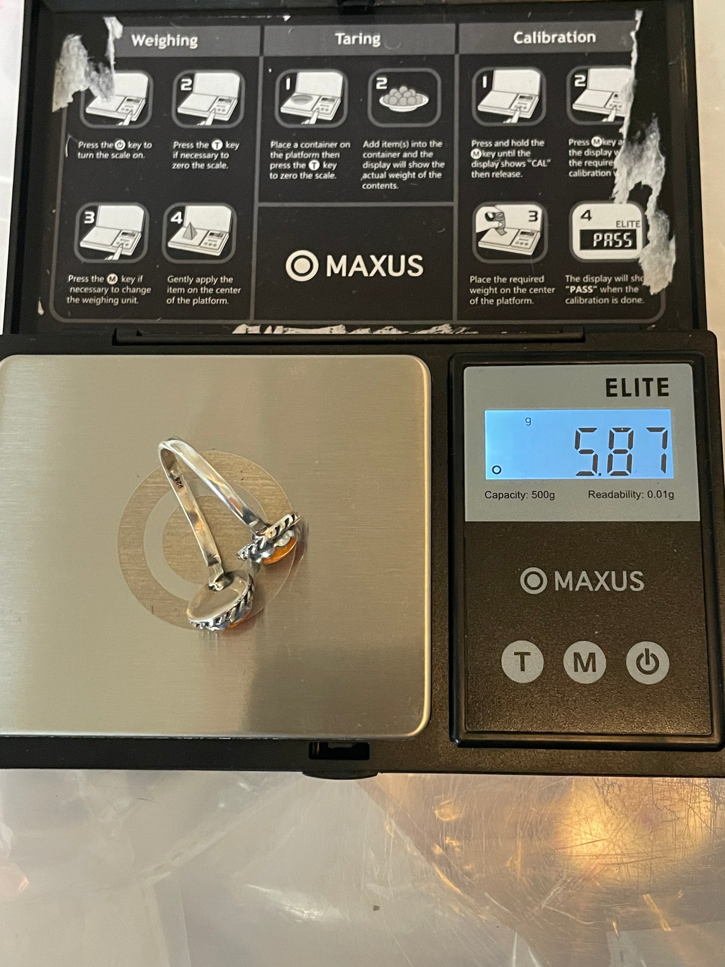 Spiny Oyster Bypass Ring | 925 Sterling Silver Size 8 E483