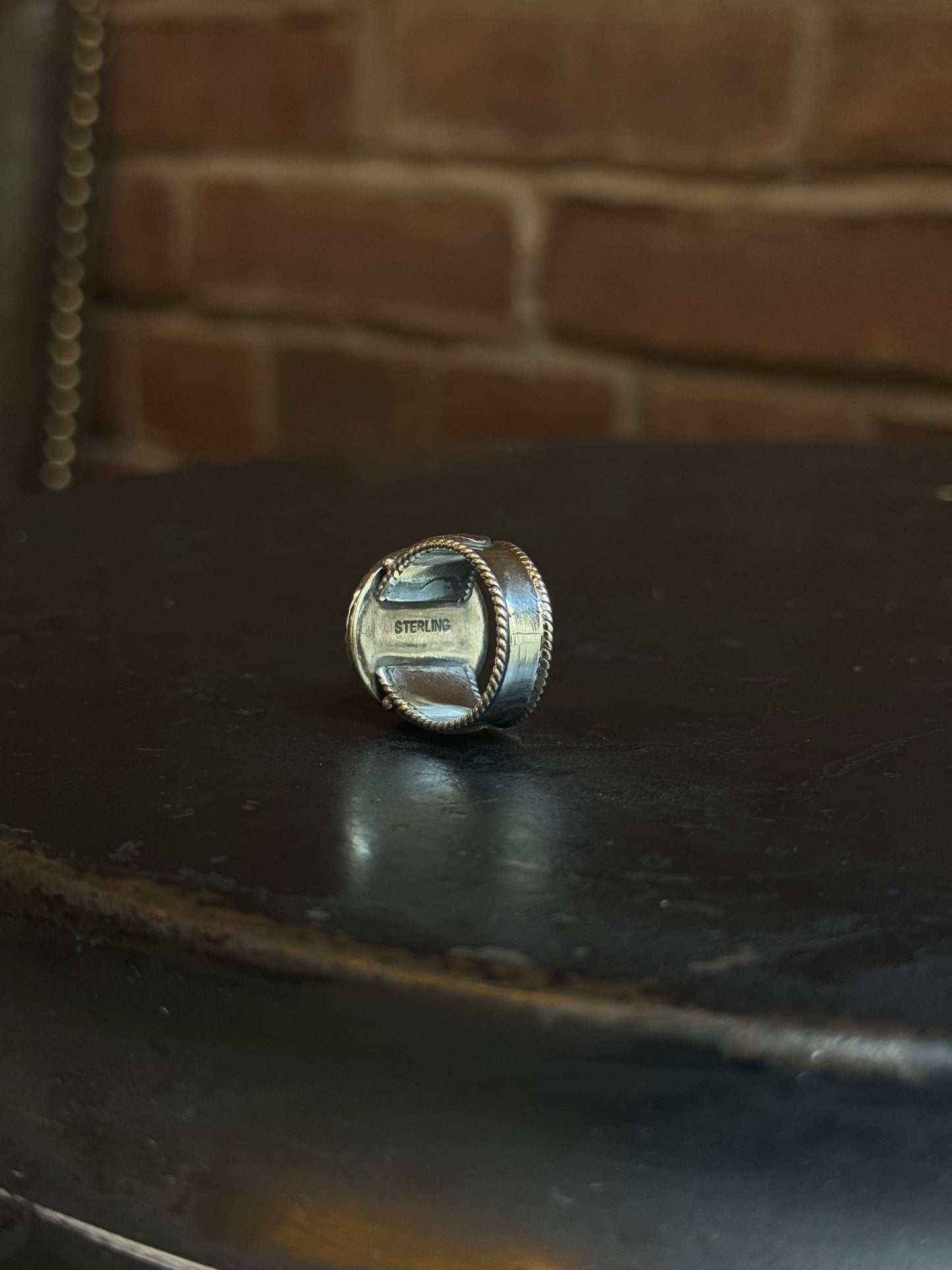 Spiny Oyster Circle Ring | 925 Sterling Silver | Size 7 C266