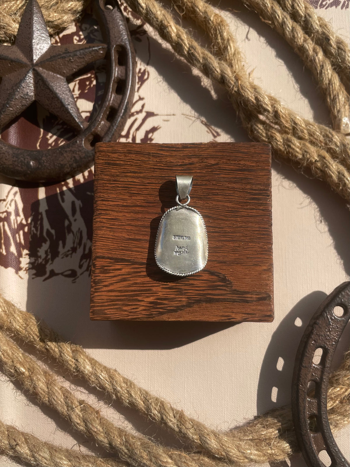 Turquoise Cowboy Hat Pendant | 925 Sterling Silver G693