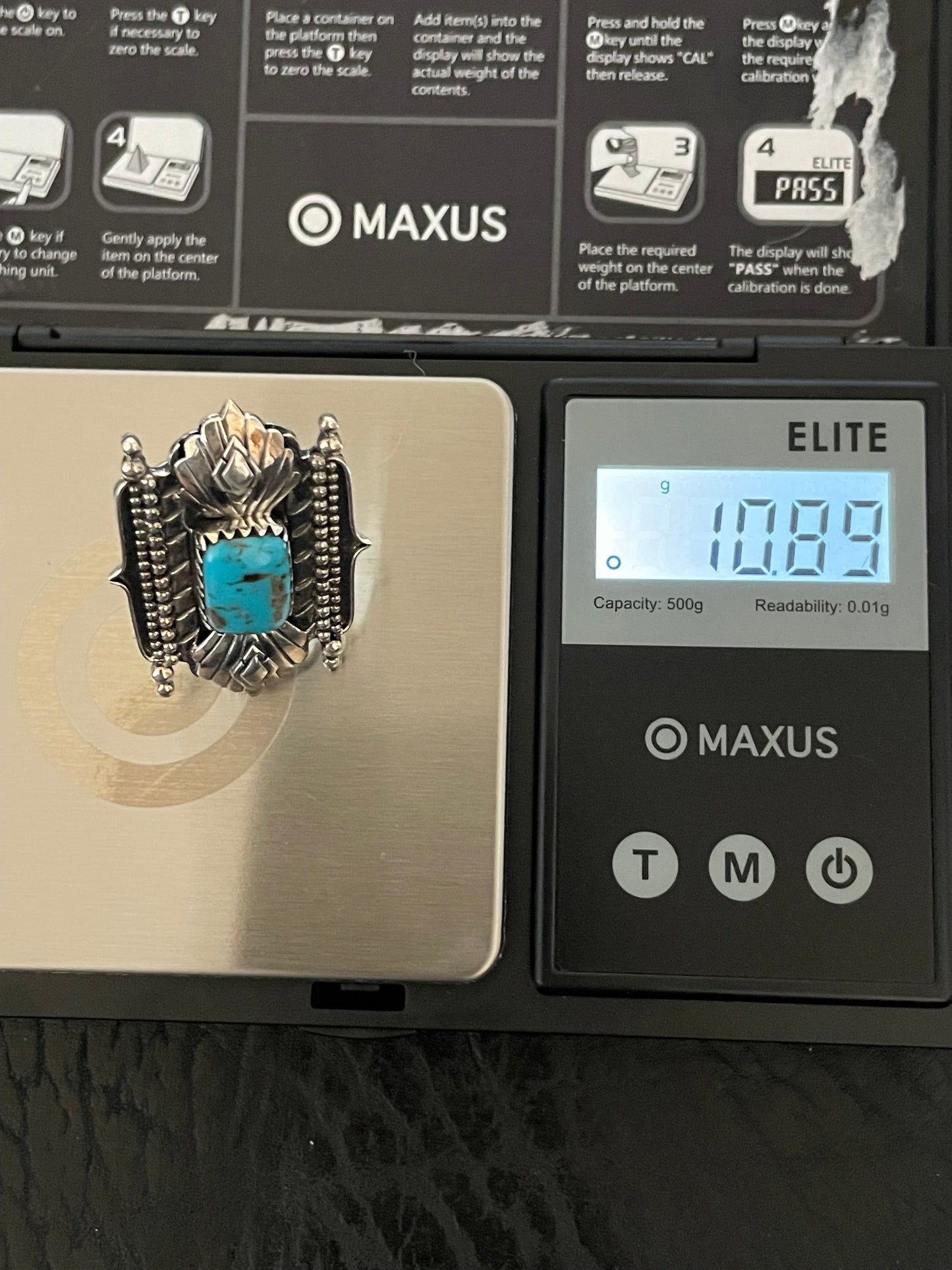 Kingman Turquoise Ring Size 6 | 925 Sterling Silver Southwest E156