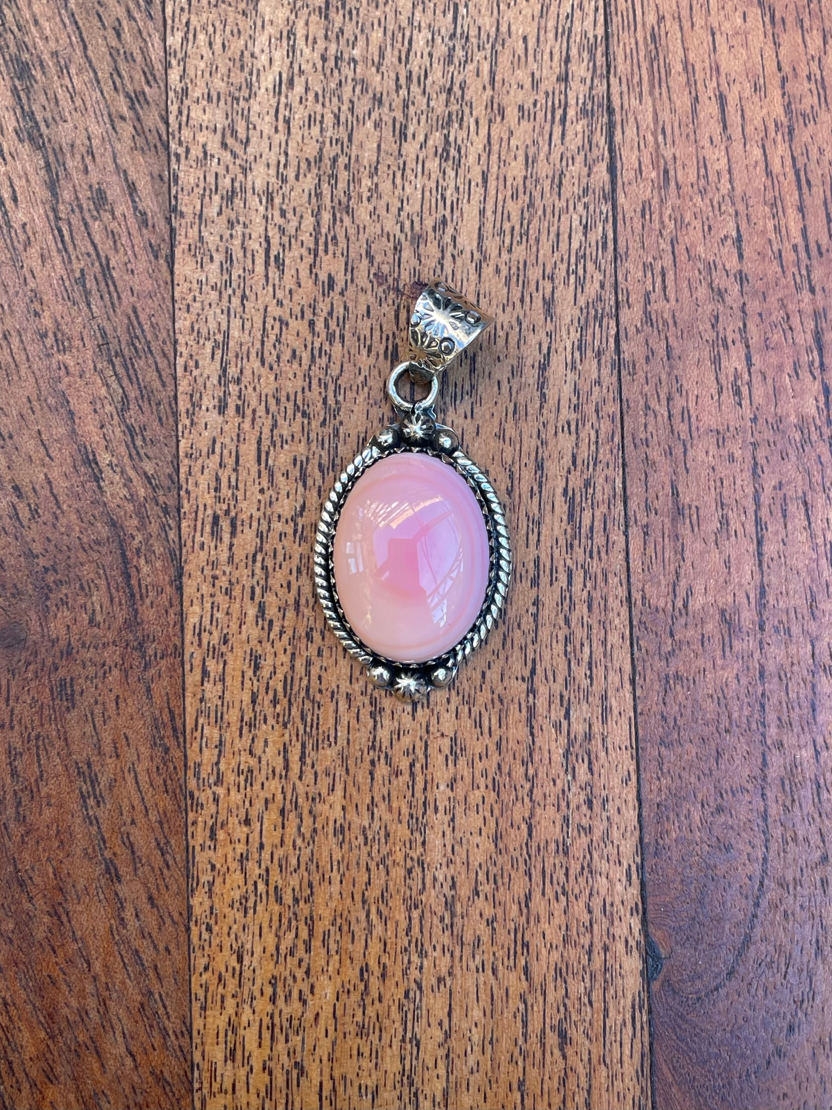 Pink Conch Pendant | 925 Sterling Silver C822