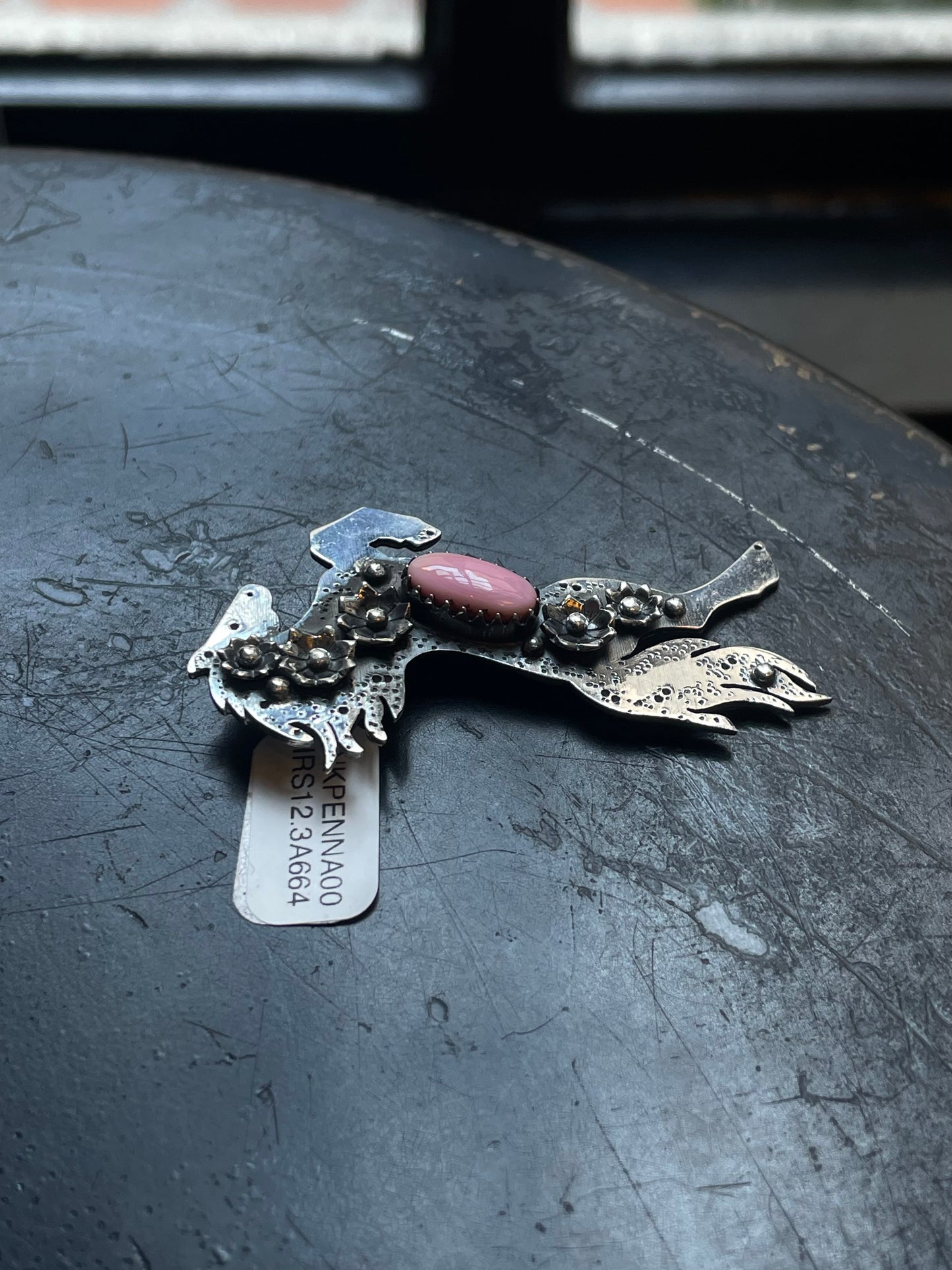 Pink Conch Horse Pendant | Sterling Silver | A664