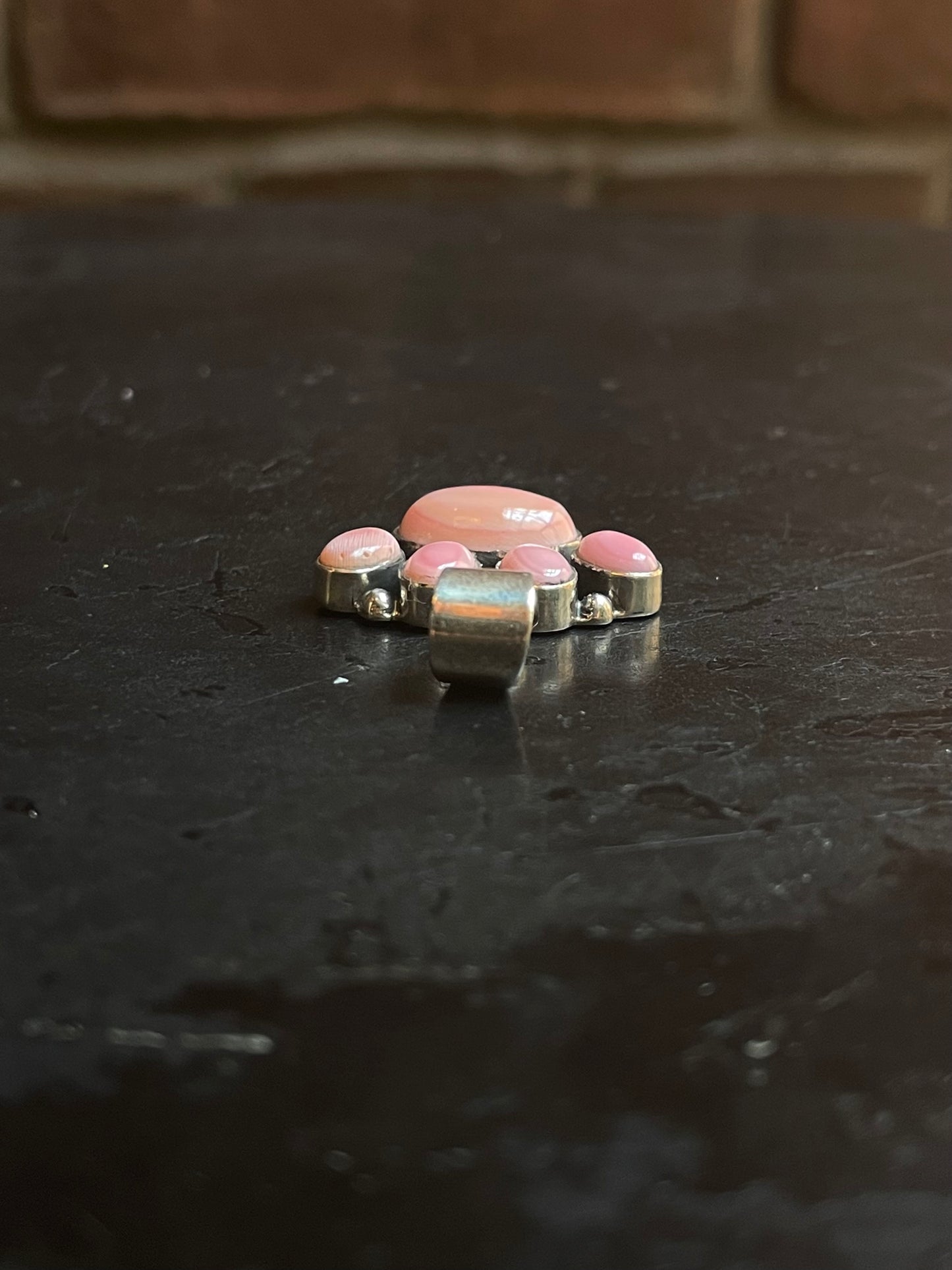 Pink Conch Thunderbird Pendant | Sterling Silver G445