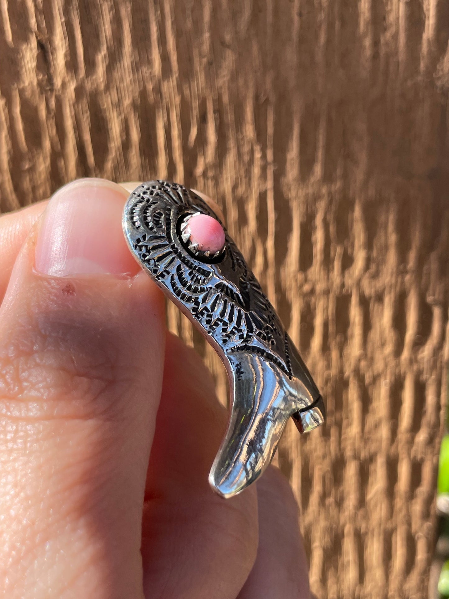 Spiny Oyster Boot Pendant | 925 Sterling Silver B912