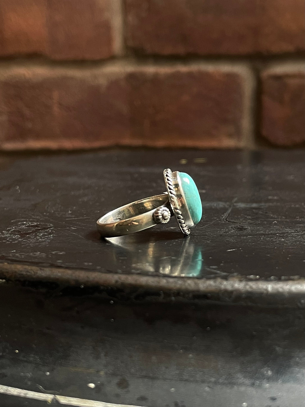 Kingman Turquoise Ring Size 8 | 925 Sterling Silver E727