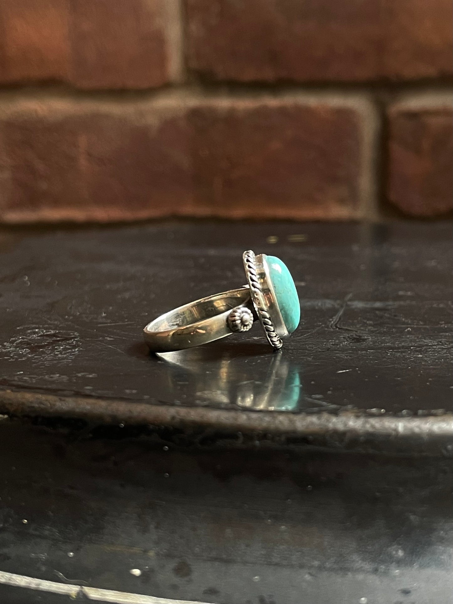 Kingman Turquoise Ring Size 8 | 925 Sterling Silver E727