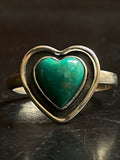 Turquoise Heart Ring Size 8.5 | 925 Sterling Silver G294