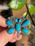 Kingman Turquoise Butterfly Ring | 925 Sterling Silver | Size 6 B908