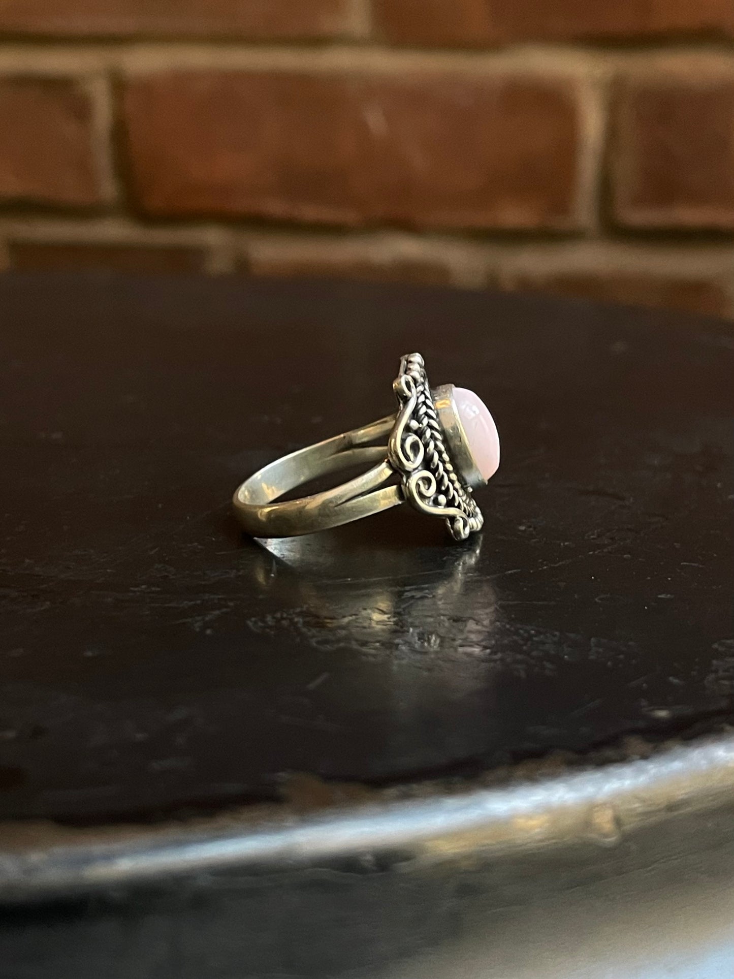 Pink Conch Ring Size 10 | 925 Sterling Silver G112