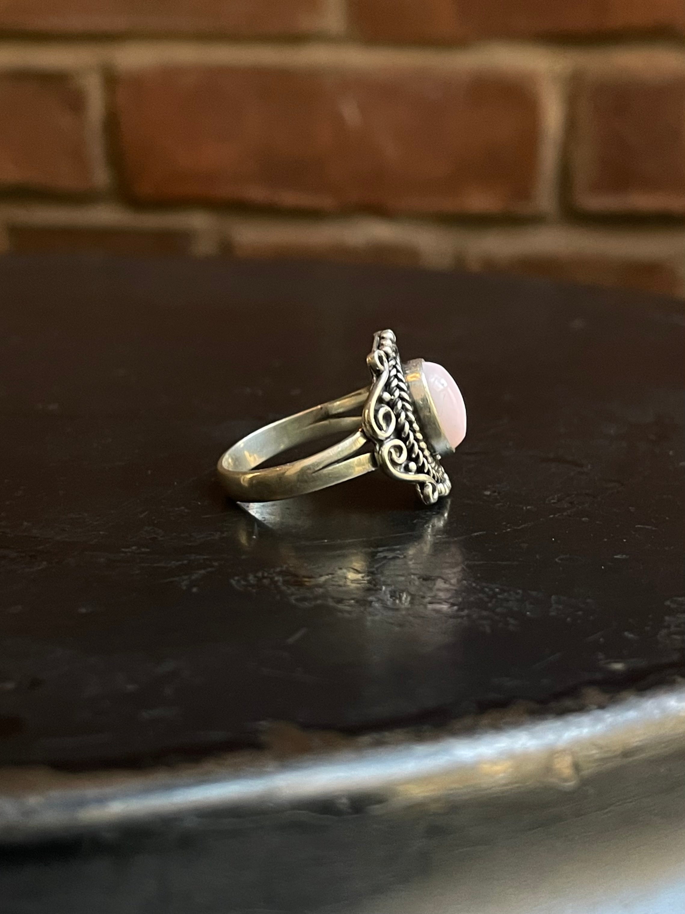 Pink Conch Ring Size 10 | 925 Sterling Silver G112