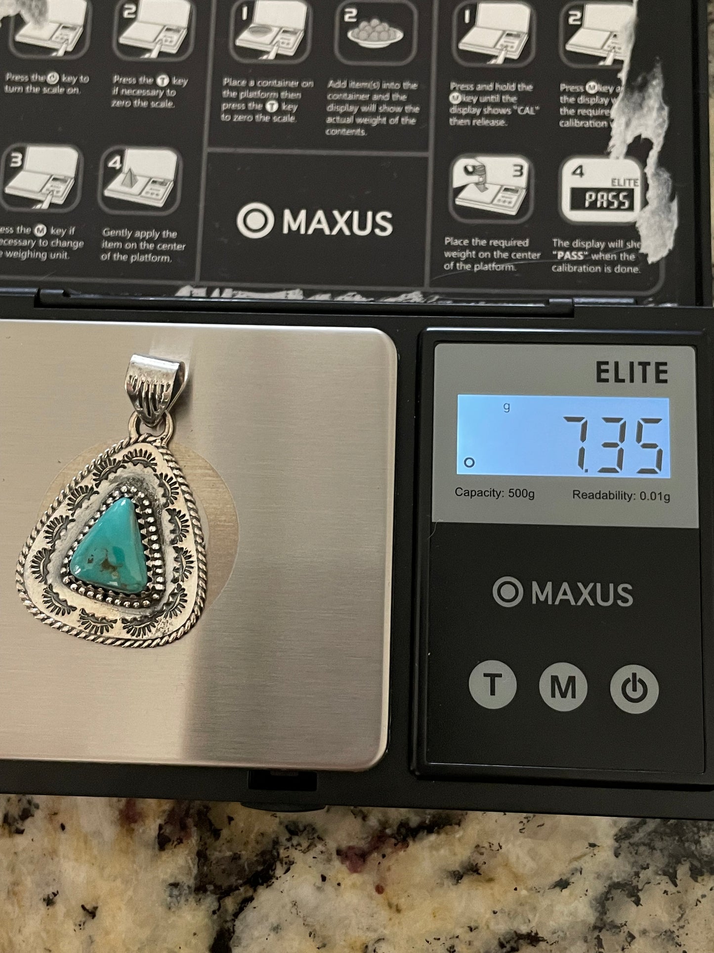 Turquoise Pendant | 925 Sterling Silver E276