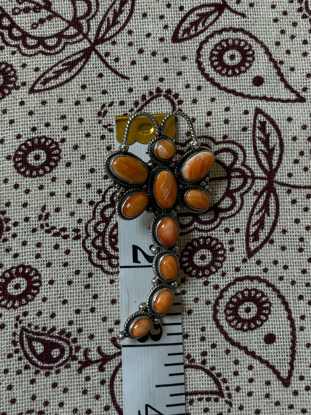 Orange Spiny Oyster Dragonfly Pendant | 925 Sterling Silver D326