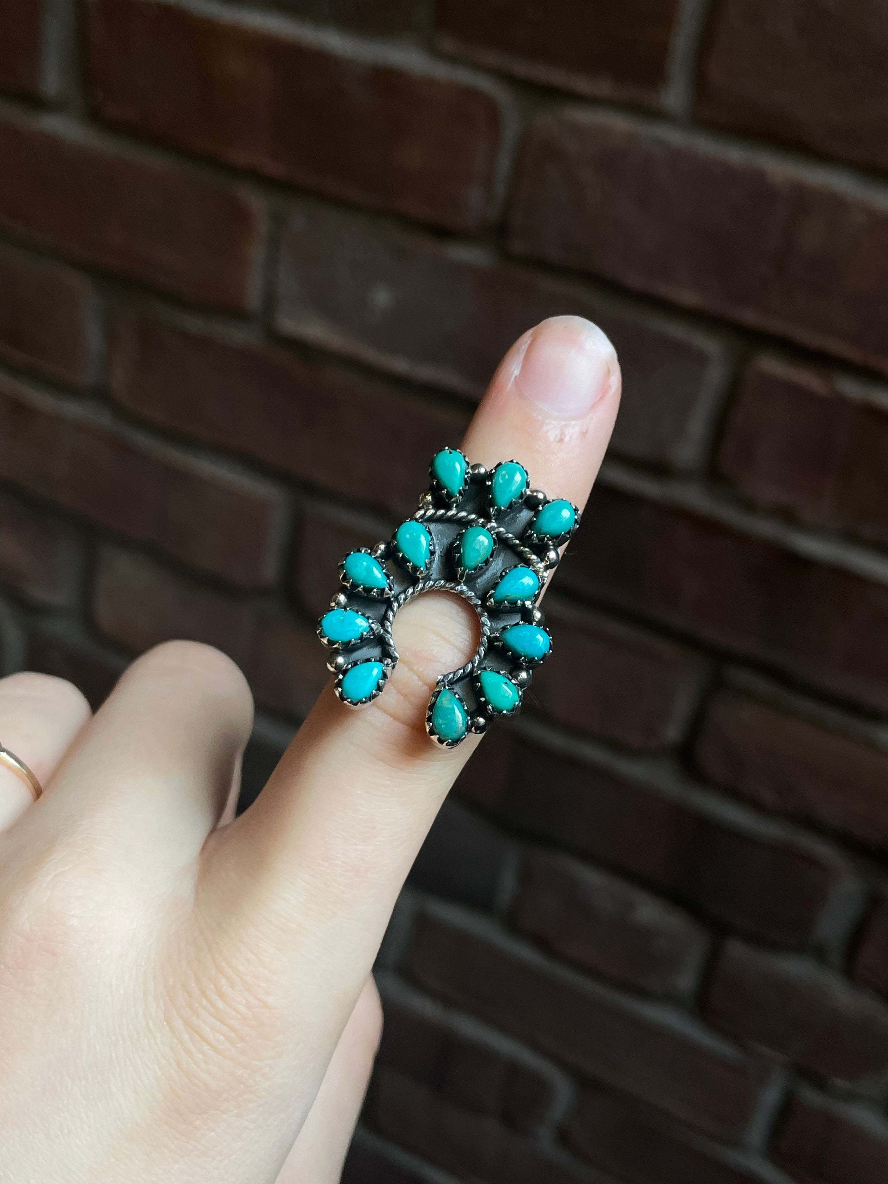 Turquoise Naja Ring Size 6.75 | 925 Sterling Silver C931