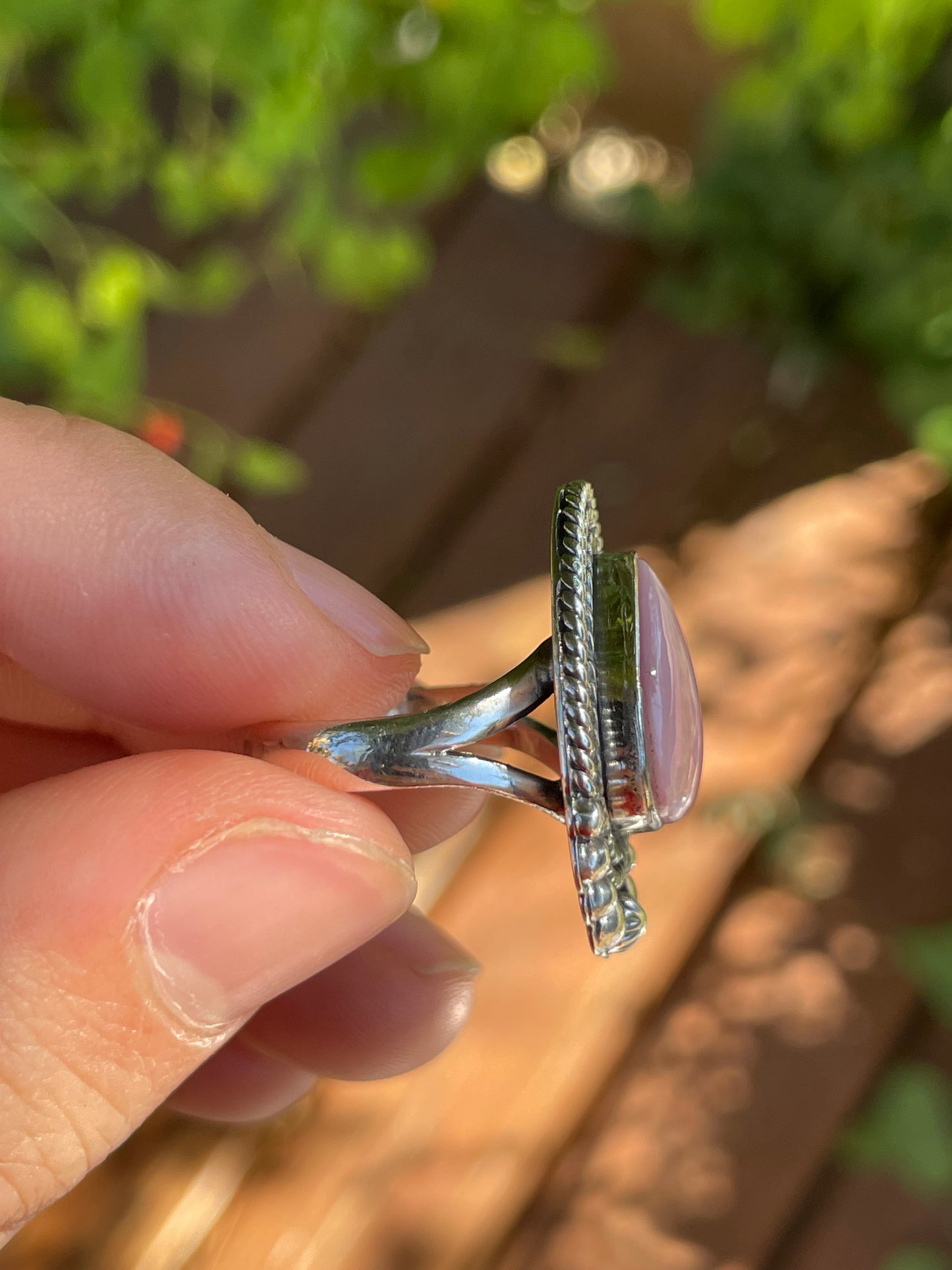 Pink Conch Ring | 925 Sterling Silver | Handmade Size 6 B109