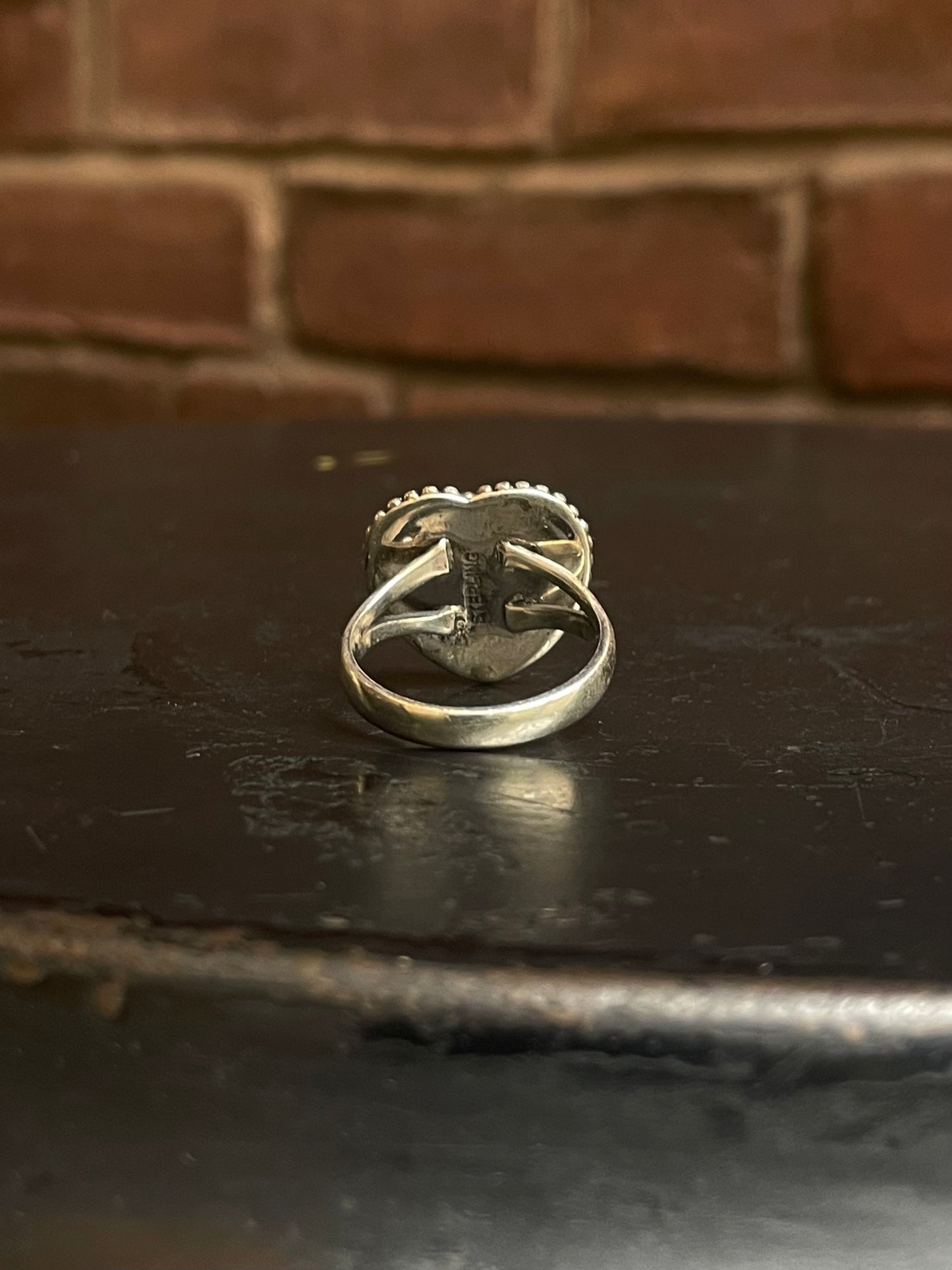 Pink Conch Heart Ring Size 9 | 925 Sterling Silver G130