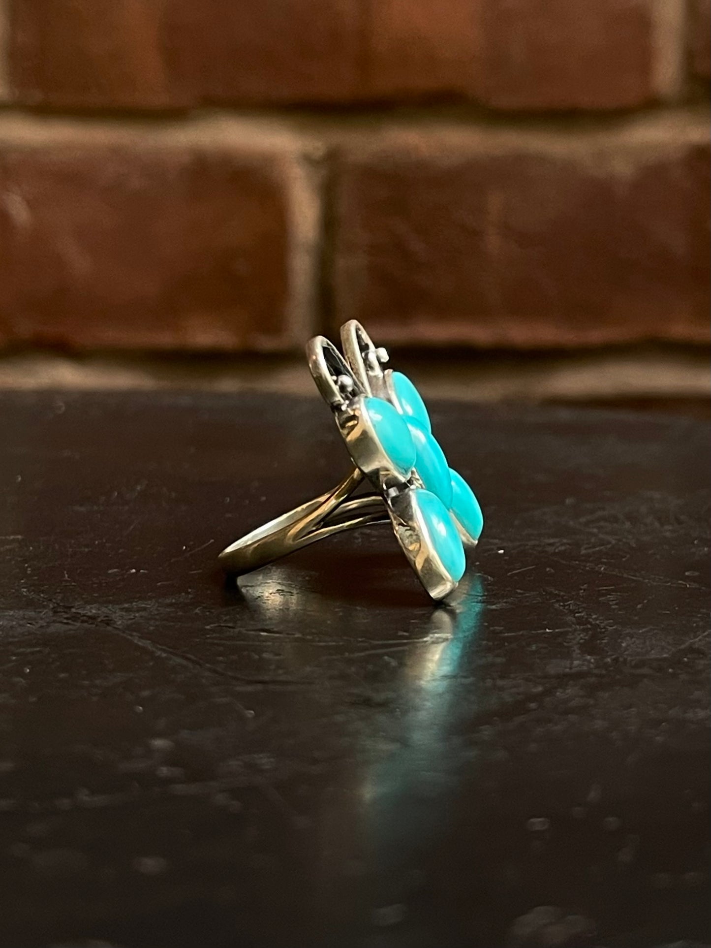 Kingman Turquoise Butterfly Ring Size 6.75 | 925 Sterling Silver G479